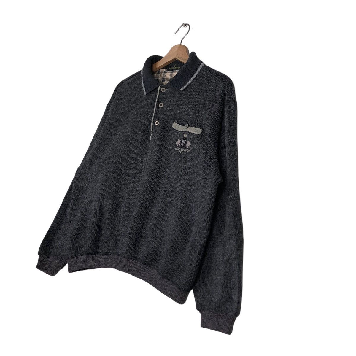 Japanese Brand 🔥Vintage Collar Collague Sweatshirt Claudio Valentino Size US M / EU 48-50 / 2 - 2 Thumbnail