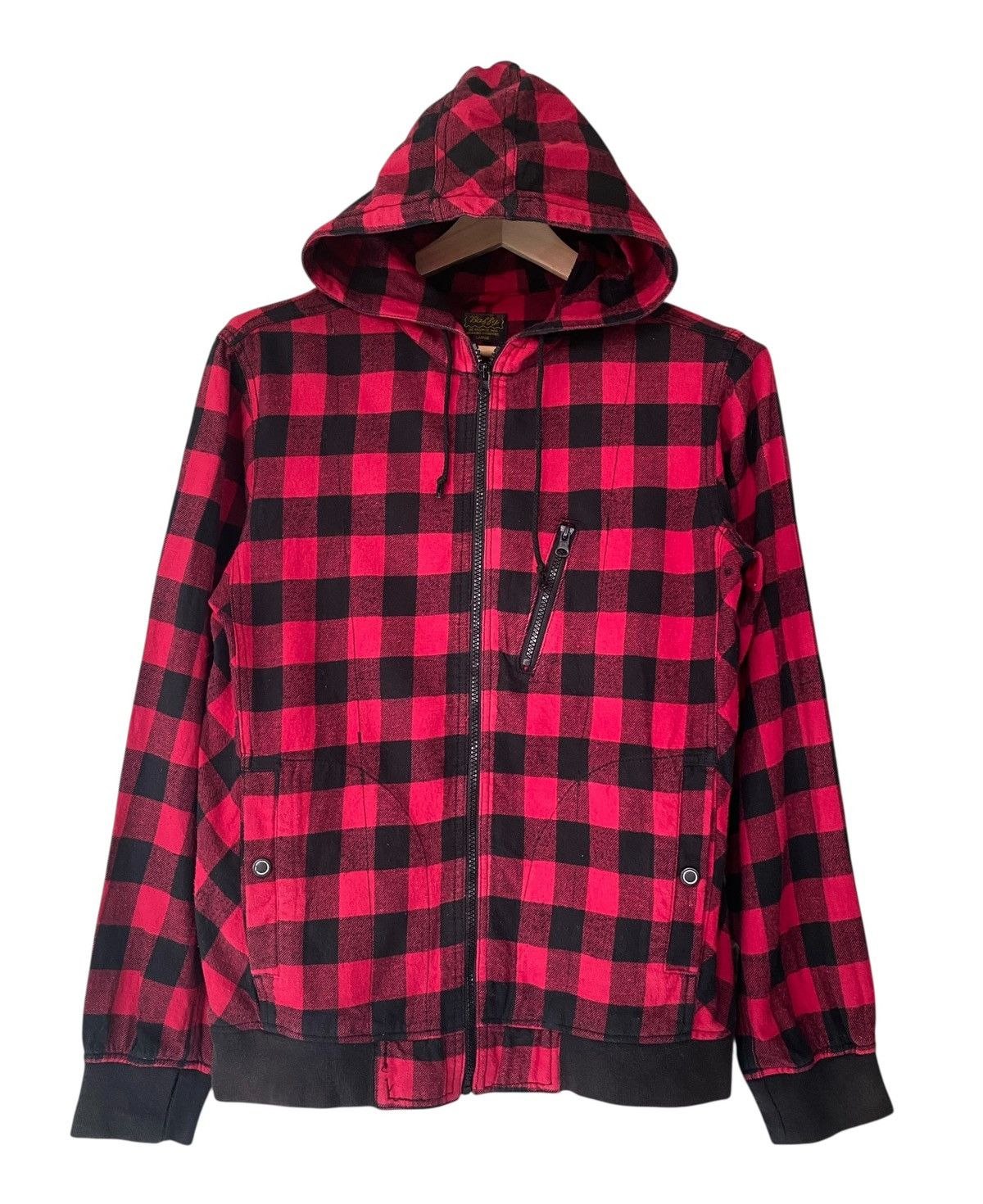 Japanese Brand Rare BAFFY Plaid Checkered Zipper Jacket Hoodie Size US L / EU 52-54 / 3 - 1 Thumbnail