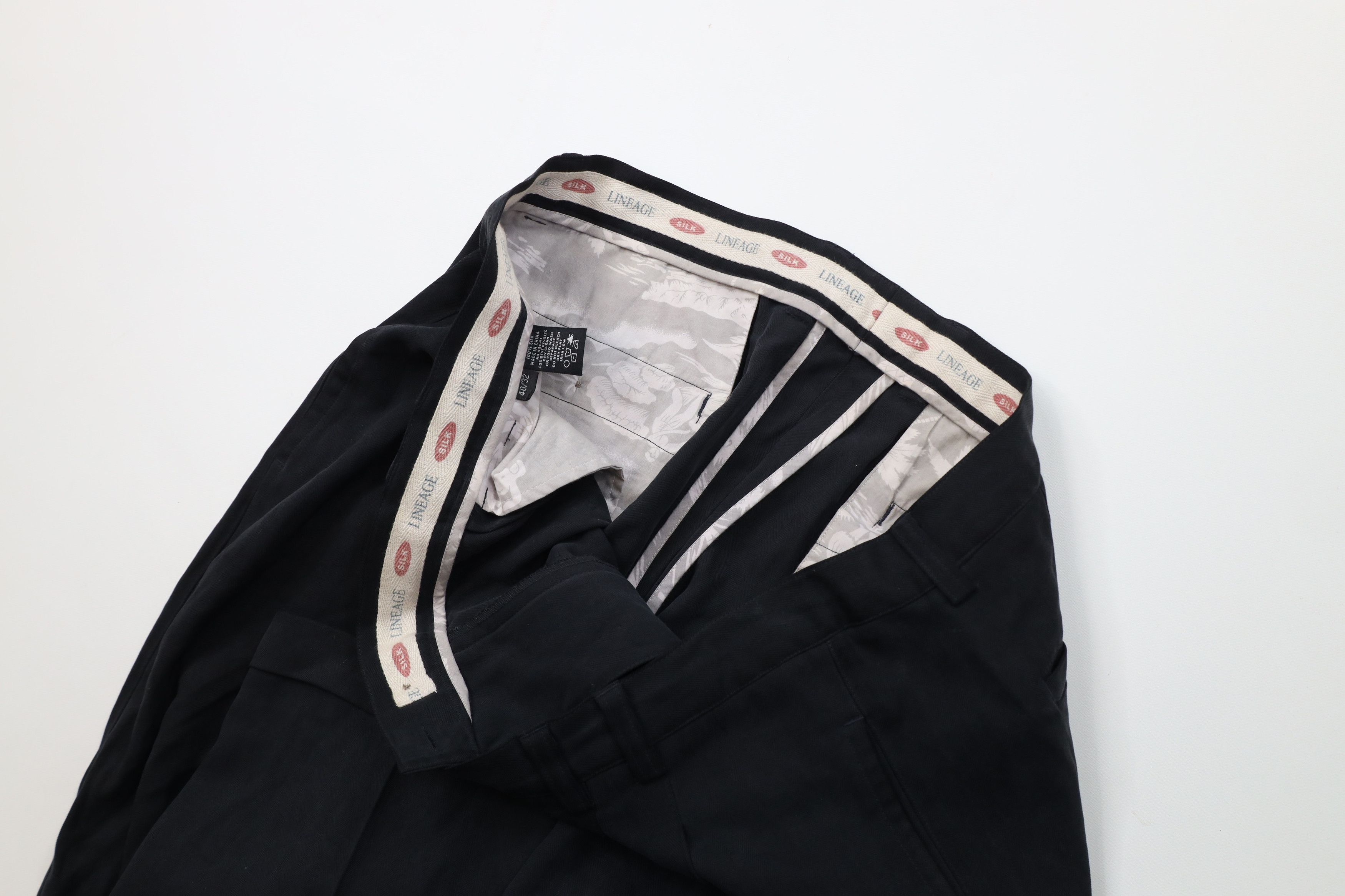 Vintage Vintage 90s Streetwear Silk Herringbone Wide Leg Chino Pants Size US 40 / EU 56 - 8 Thumbnail
