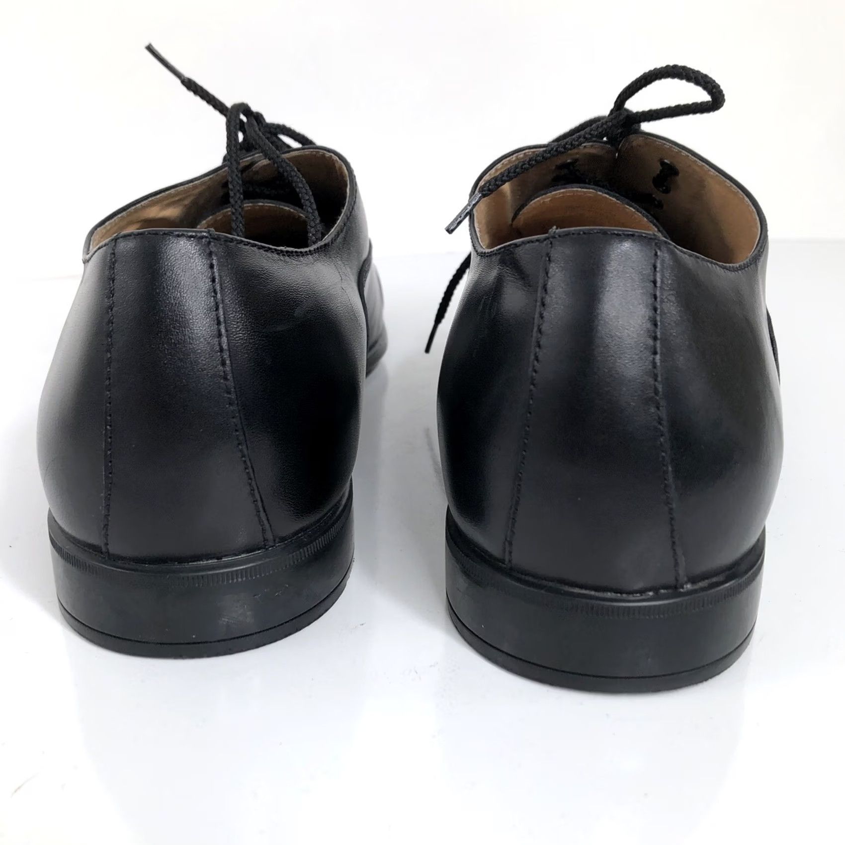 Neiman Marcus NEIMAN MARCUS SILAS Cap Toe Oxford Shoes Black Leather Mens US13D EXCELLENT Size ONE SIZE - 5 Thumbnail