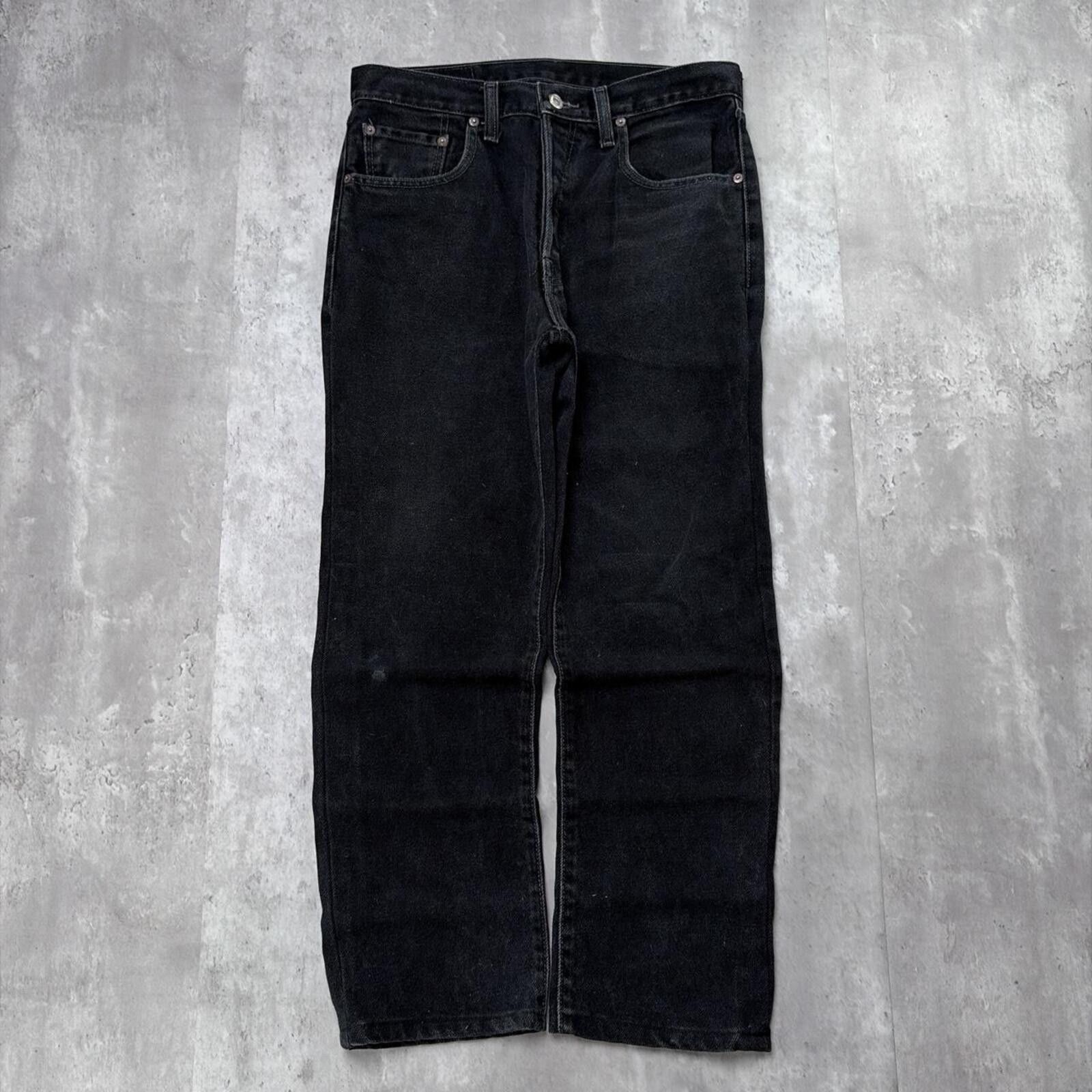 Levi's Vintage Black Levi’s 501 Grunge Straight Denim Jeans Size US 32 / EU 48 - 2 Thumbnail