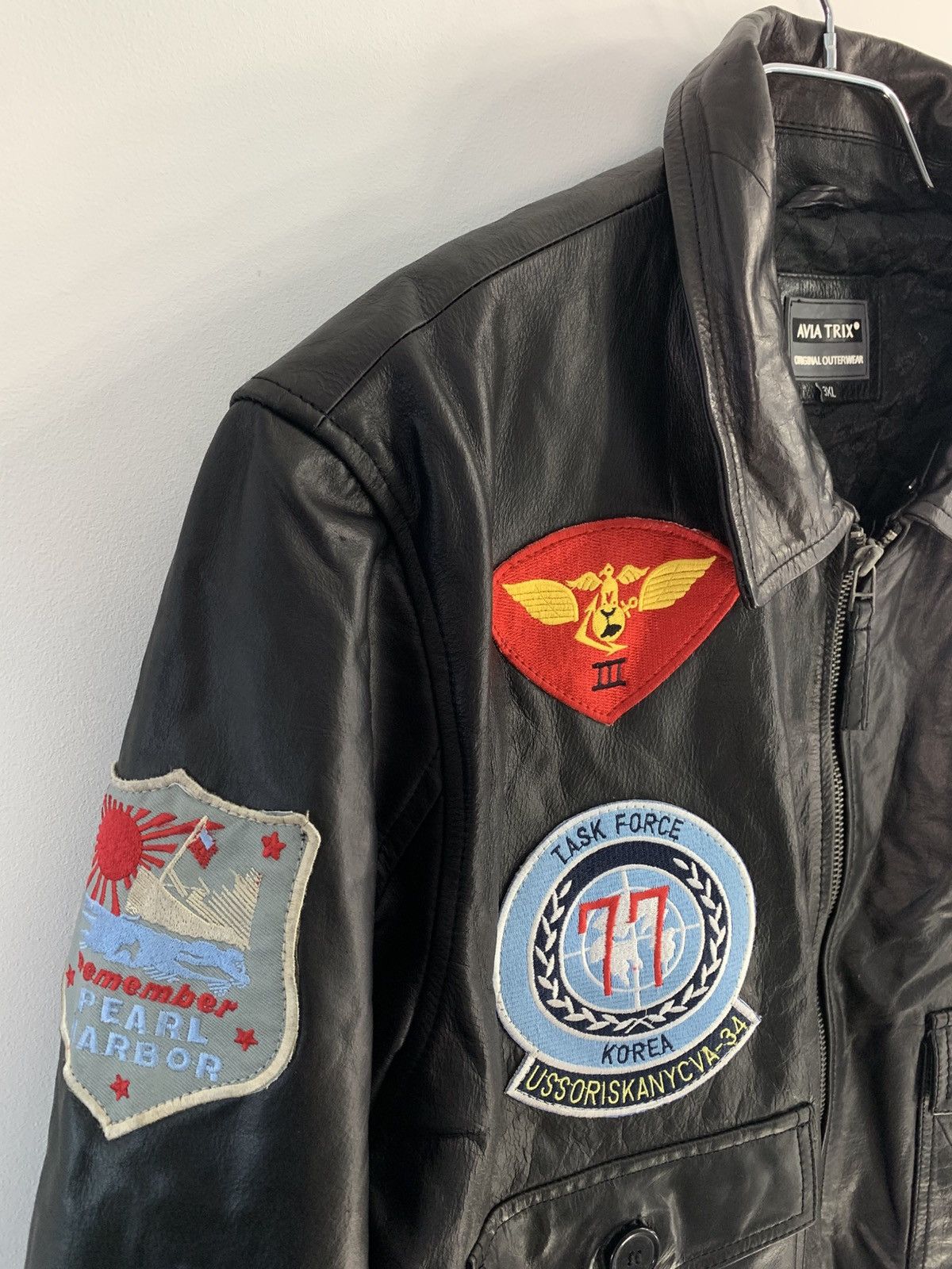 Leather × Vintage Aviatrix Top Gun Navy G-1 Leather Bomber Jacket XXL Size Size US XXL / EU 58 / 5 - 8 Thumbnail