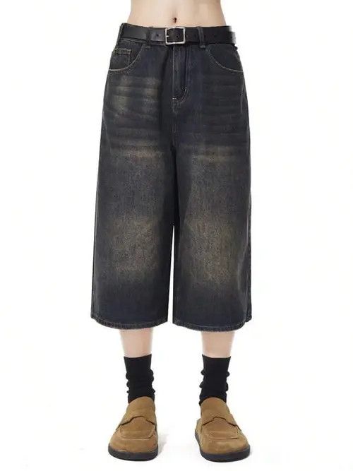 VIBE Vintage RETRO 90s denim jeans shorts Size US 36 / EU 52 - 5 Thumbnail