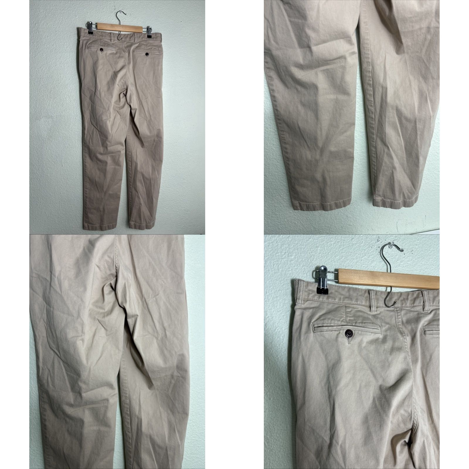 Vintage LL Bean Pants Mens 32x31 Beige Chino Classic Fit Straight Leg 509409 Size US 32 / EU 48 - 8 Thumbnail
