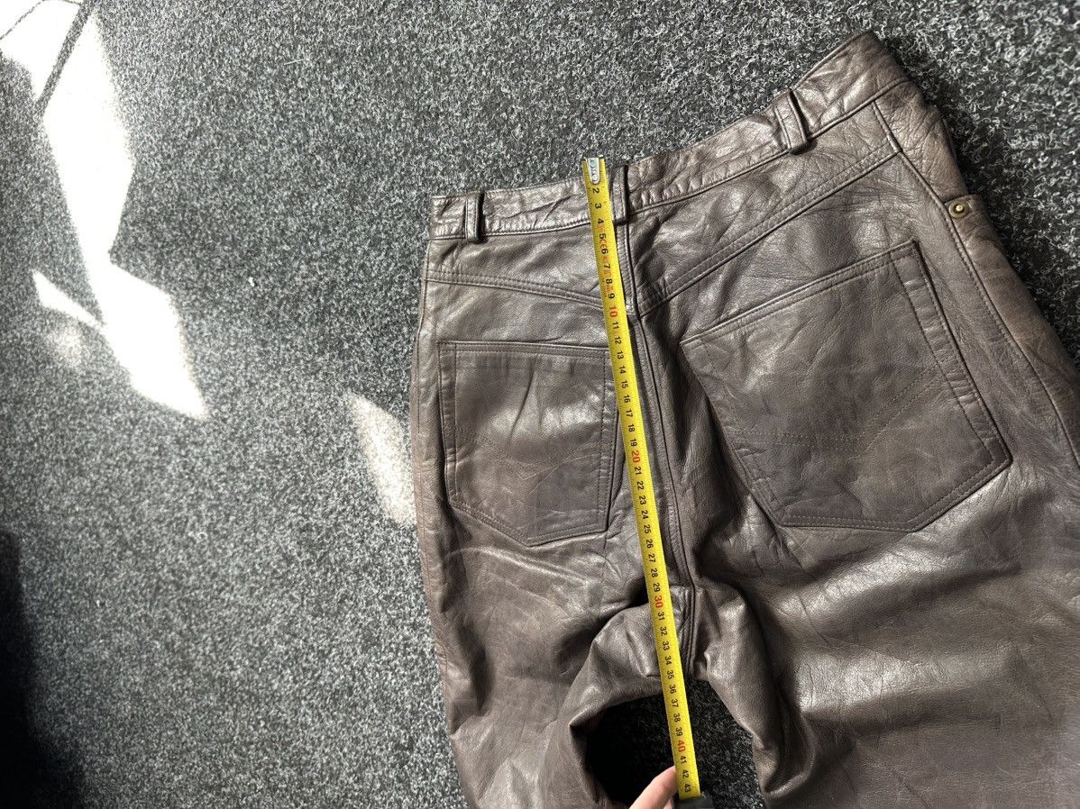 Cowboy Equipment 🚨GRAIL BOOTCUT BROWN Cowboy Biker Leather Pants Size US 27 - 16 Thumbnail