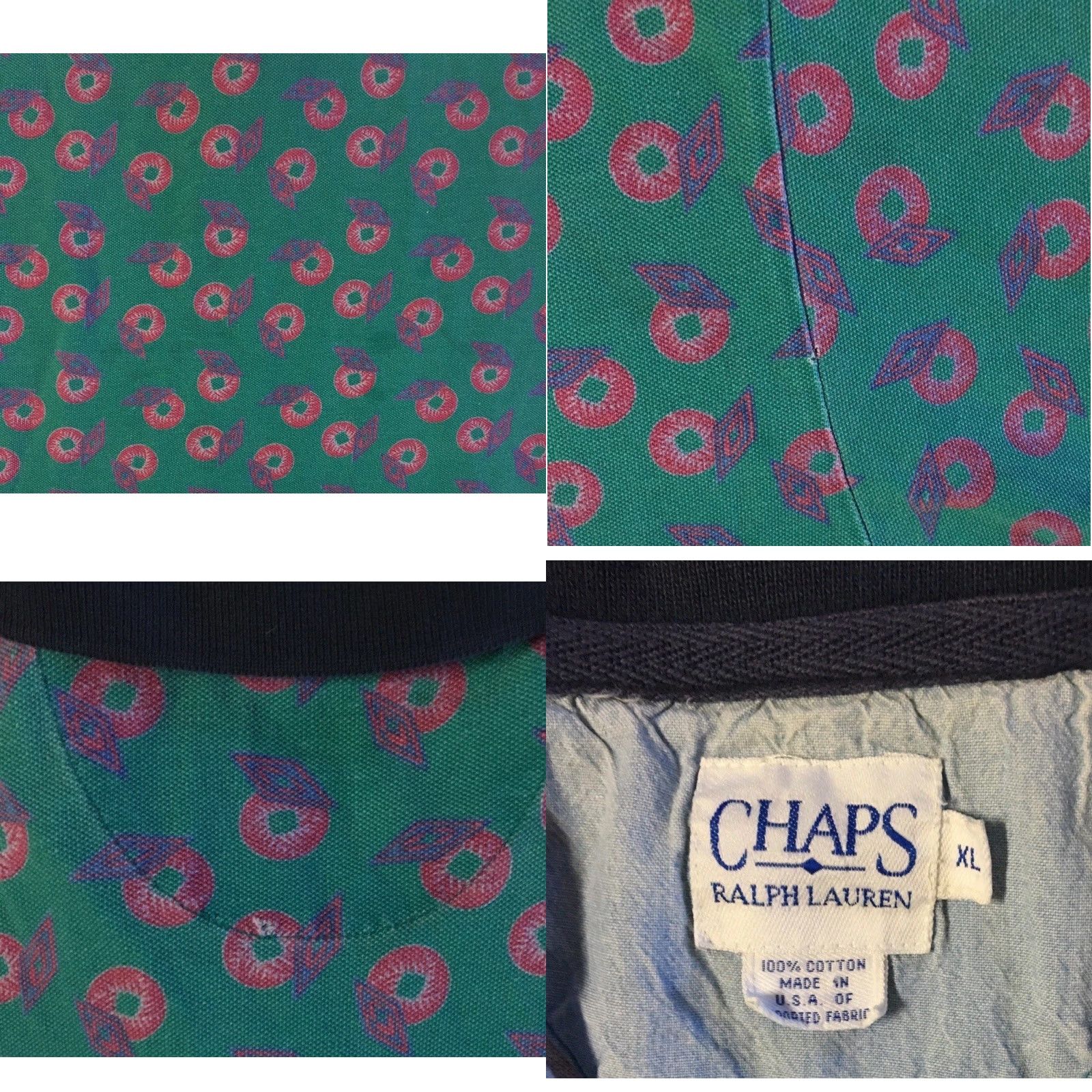 Vintage VINTAGE Polo Ralph Lauren Shirt XL Green All Over Print 90s Surf Skate Grunge 80s Aztec Floral California USA Mens Polo Rugby Short Sleeve Size US XL / EU 56 / 4 - 9 Thumbnail