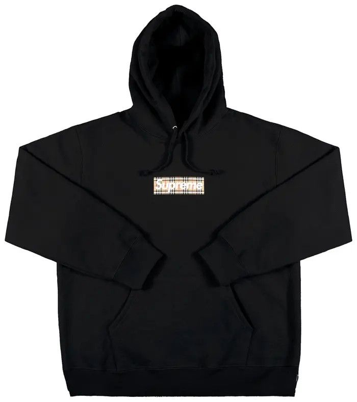 Burberry × Supreme Supreme x Burberry Box Logo Hooded Sweatshirt 'Black' Size US M / EU 48-50 / 2 - 5 Thumbnail