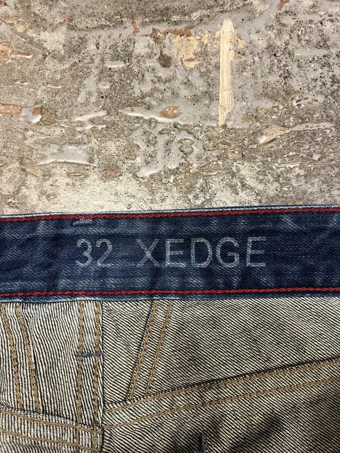 Designer × Marithe + Francois Girbaud × Vintage 2000s Marithé + François Girbaud Navy Brut Denim Jeans Size US 31 - 10 Thumbnail