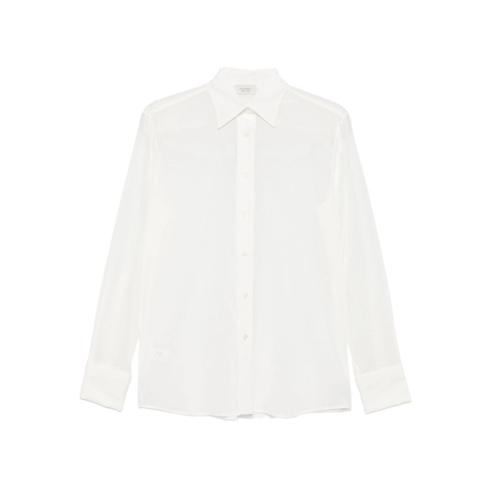 Mazzarelli Mazzarelli WHITE Tops - Shirts Size L / US 10 / IT 46 - 1 Thumbnail