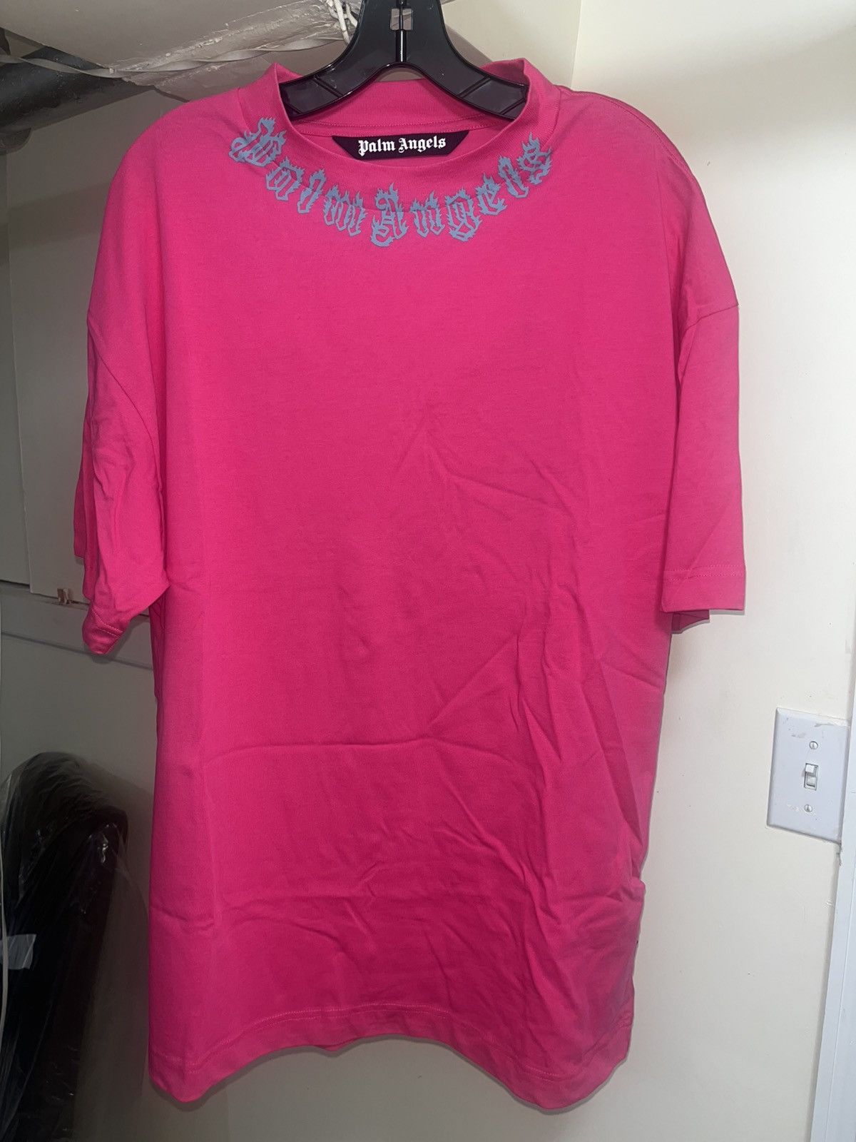 Palm Angels Palm Angels Neck Logo Tee Sz XL Size US XL / EU 56 / 4 - 7 Thumbnail
