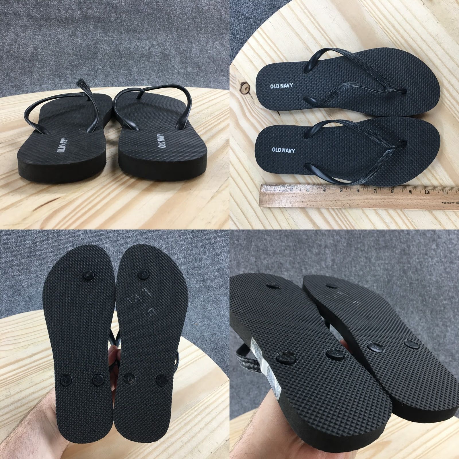 Old Navy Old Navy Sandals Womens 10 Flip Flop Black Toe-Post Comfort Casual Low Top NEW Size L / US 10 / IT 46 - 8 Thumbnail