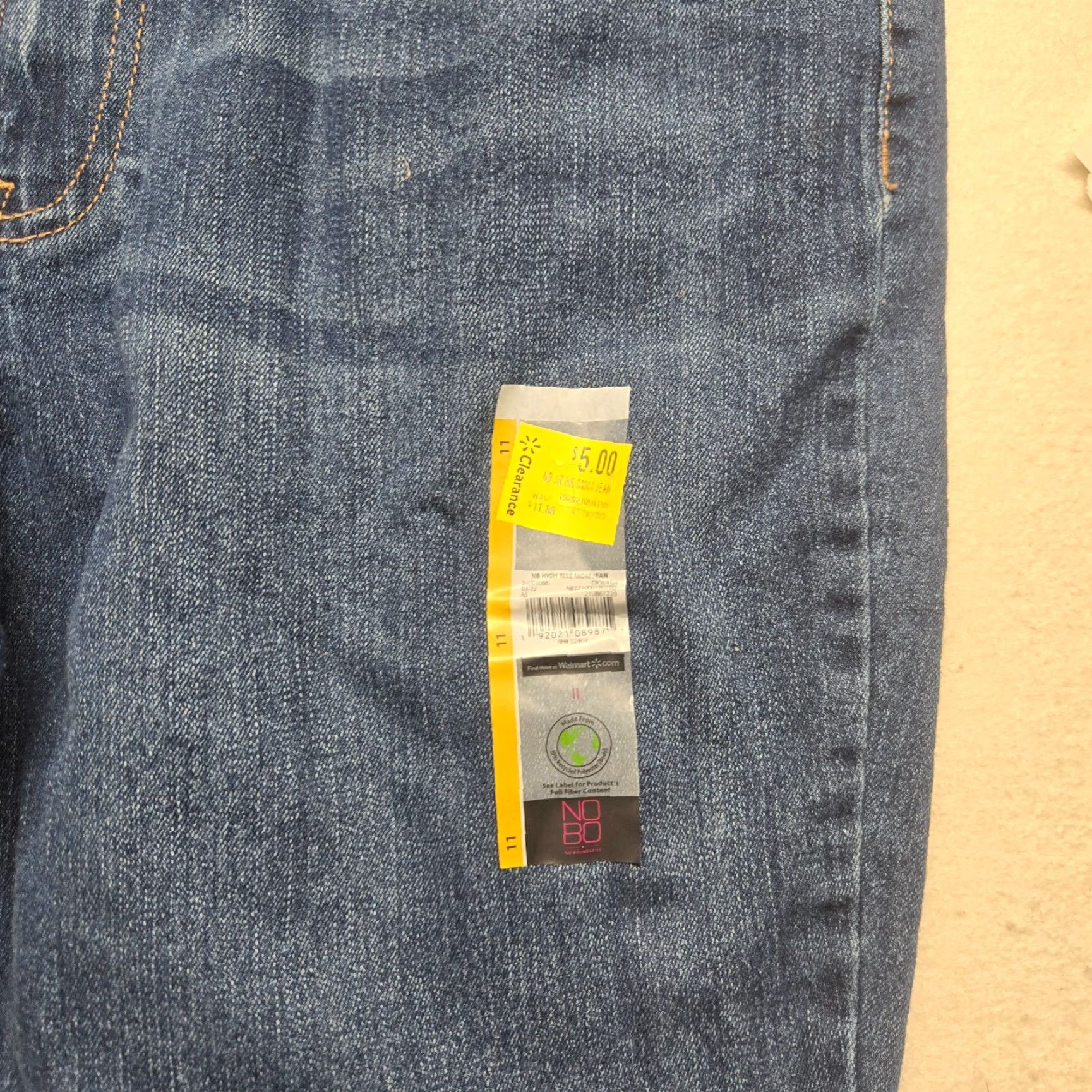 Vintage No Boundaries Jeans Denim Pants Adult Women's Size 11 Dark Wash Womens Size 32" / US 10 / IT 46 - 2 Thumbnail