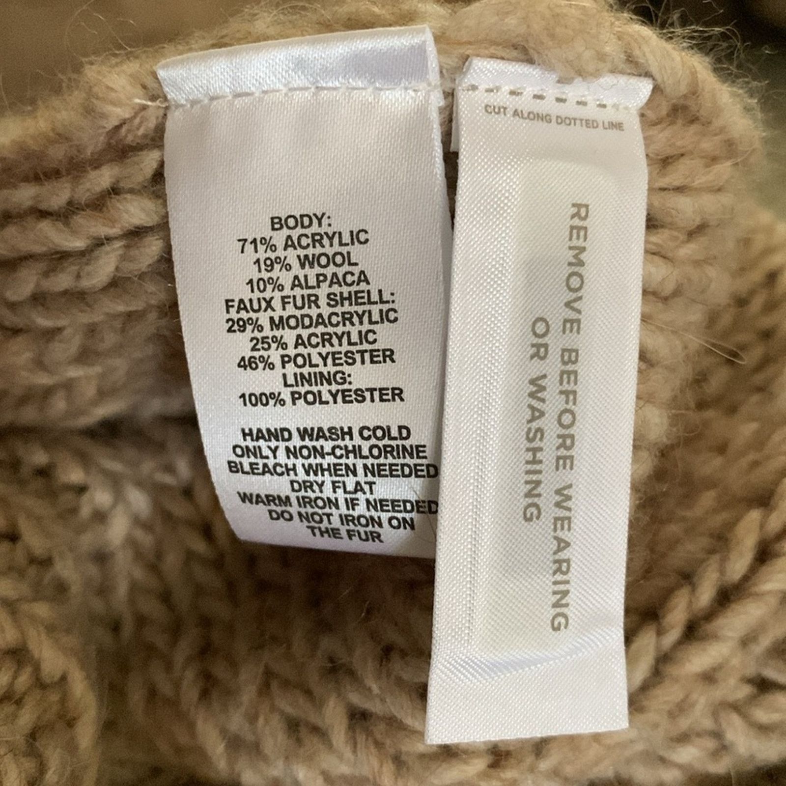 Loft Loft Women's Medium Cardigan Chunky Knit Faux Fur Trimmed Size M / US 6-8 / IT 42-44 - 12 Thumbnail
