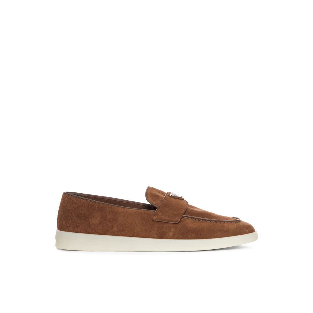 Prada PRADA $995 Cacao Brown Suede Loafers New & Authentic (Men's Size US 7.5 / EU 40-41 - 1 Thumbnail