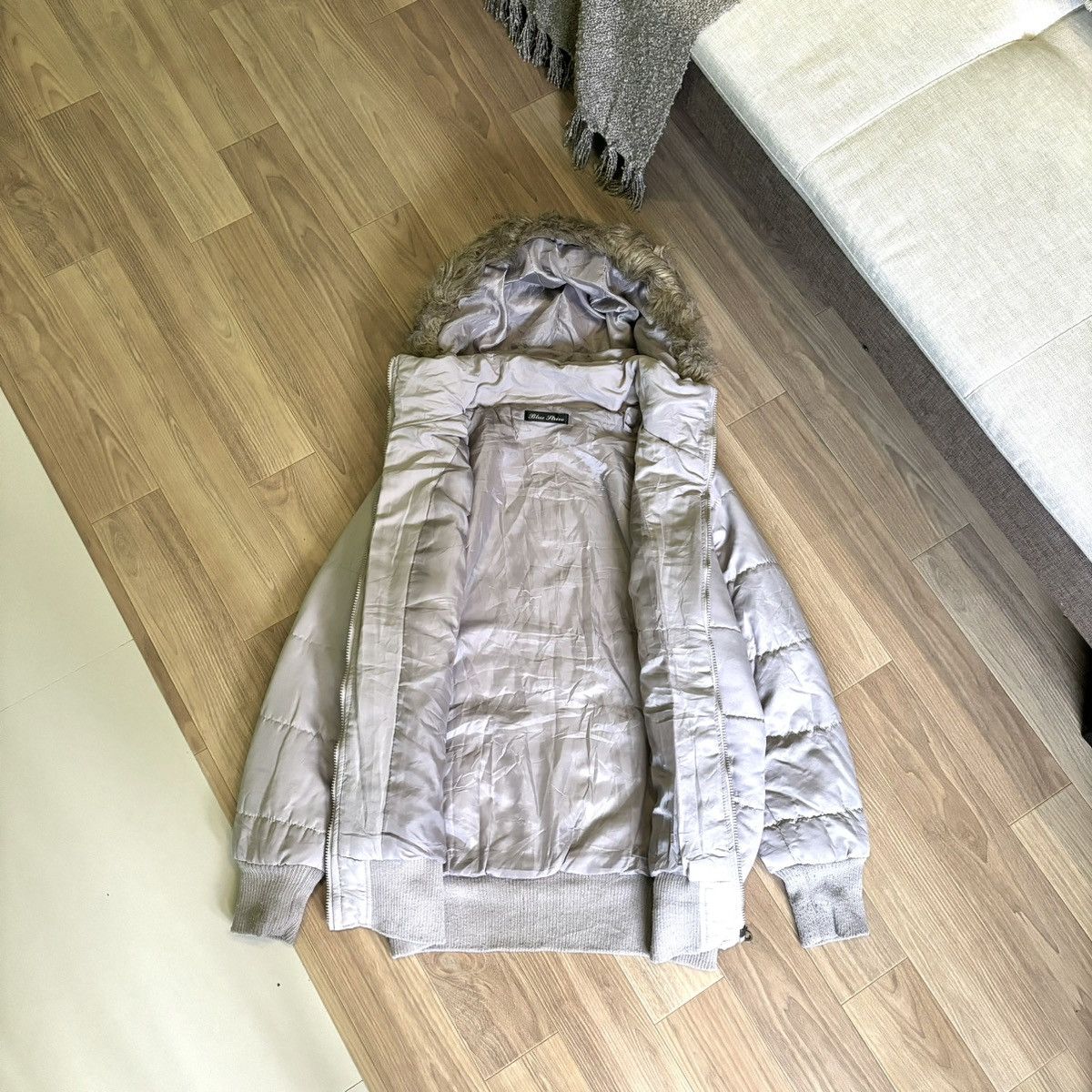 14th Addiction × If Six Was Nine × Le Grande Bleu (L.G.B.) Blue strive Fur jacket puffer IfSixWasNine LGB Style Size US M / EU 48-50 / 2 - 2 Thumbnail