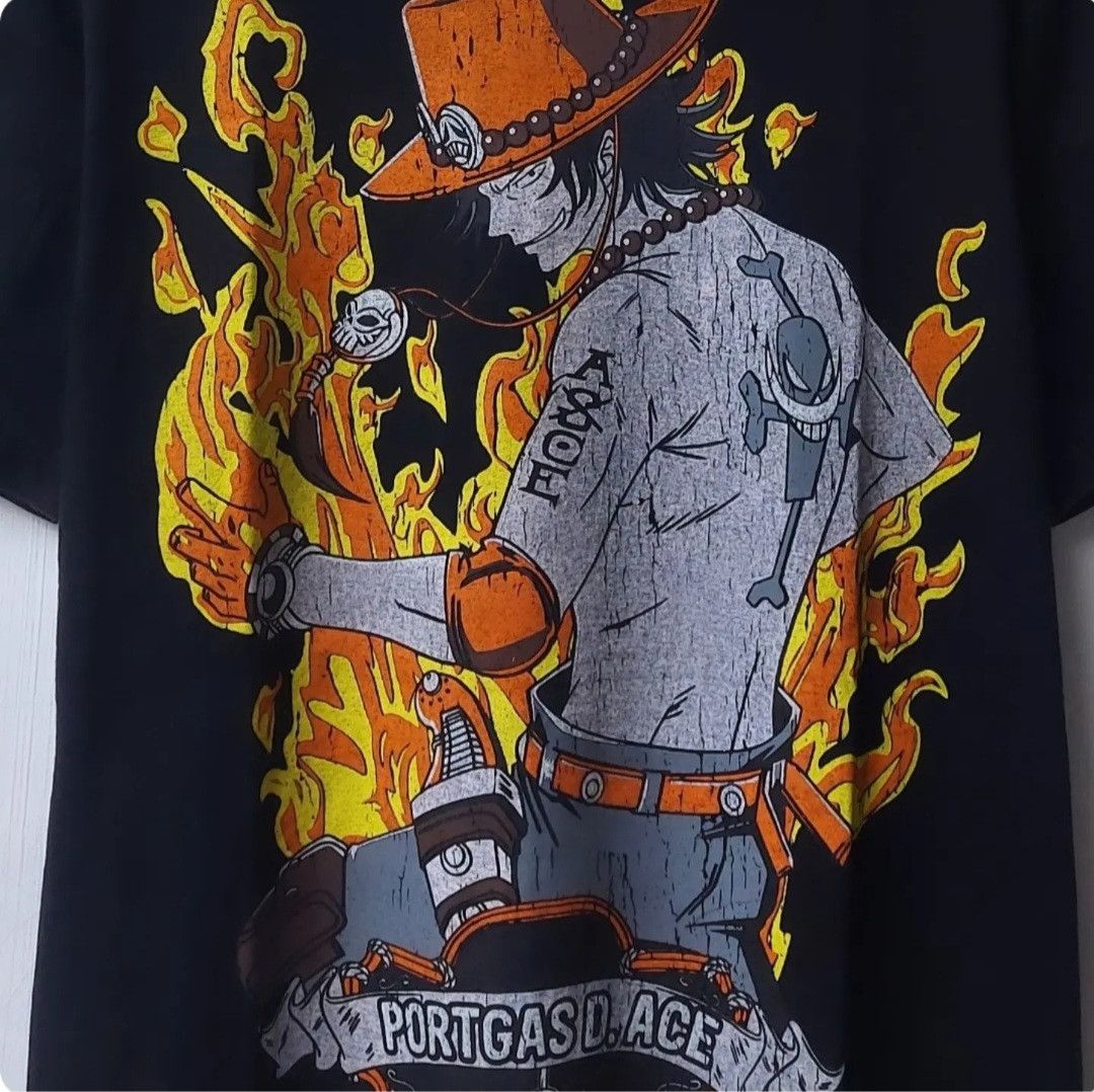 Japanese Brand × One Piece Vintage One Piece Portgas D Ace Japanese Anime Tshirt Size US M / EU 48-50 / 2 - 3 Thumbnail