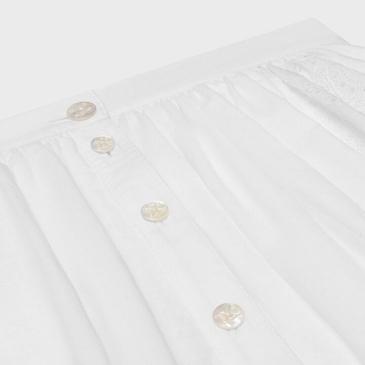 Celine os11x0526 Midi Skirt in White Size 27" / US 4 / IT 40 - 3 Thumbnail