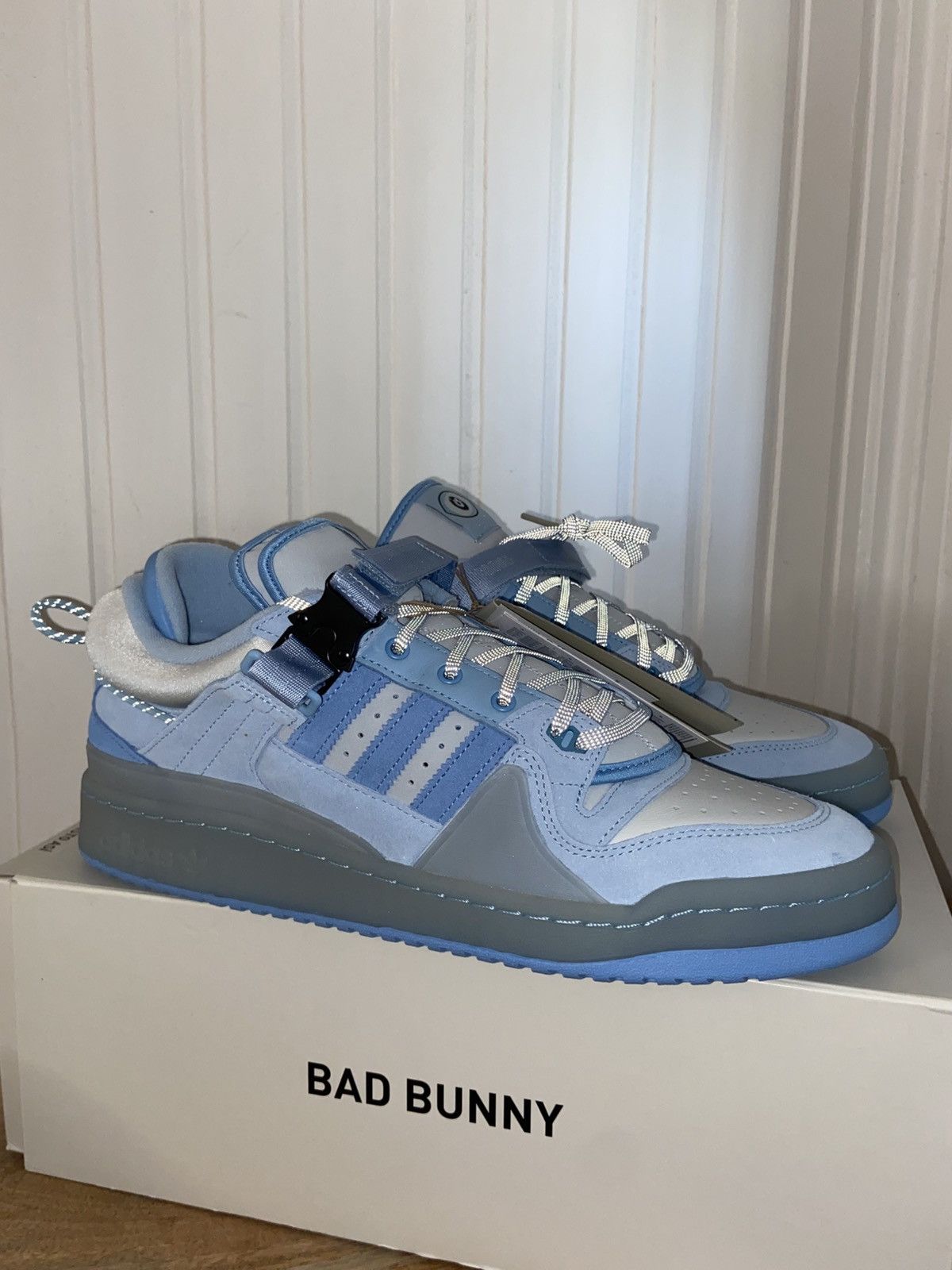 Adidas New adidas Forum Low Buckle Low Bad Bunny Blue Size 13,5US Size US 13 / EU 46 - 15 Thumbnail