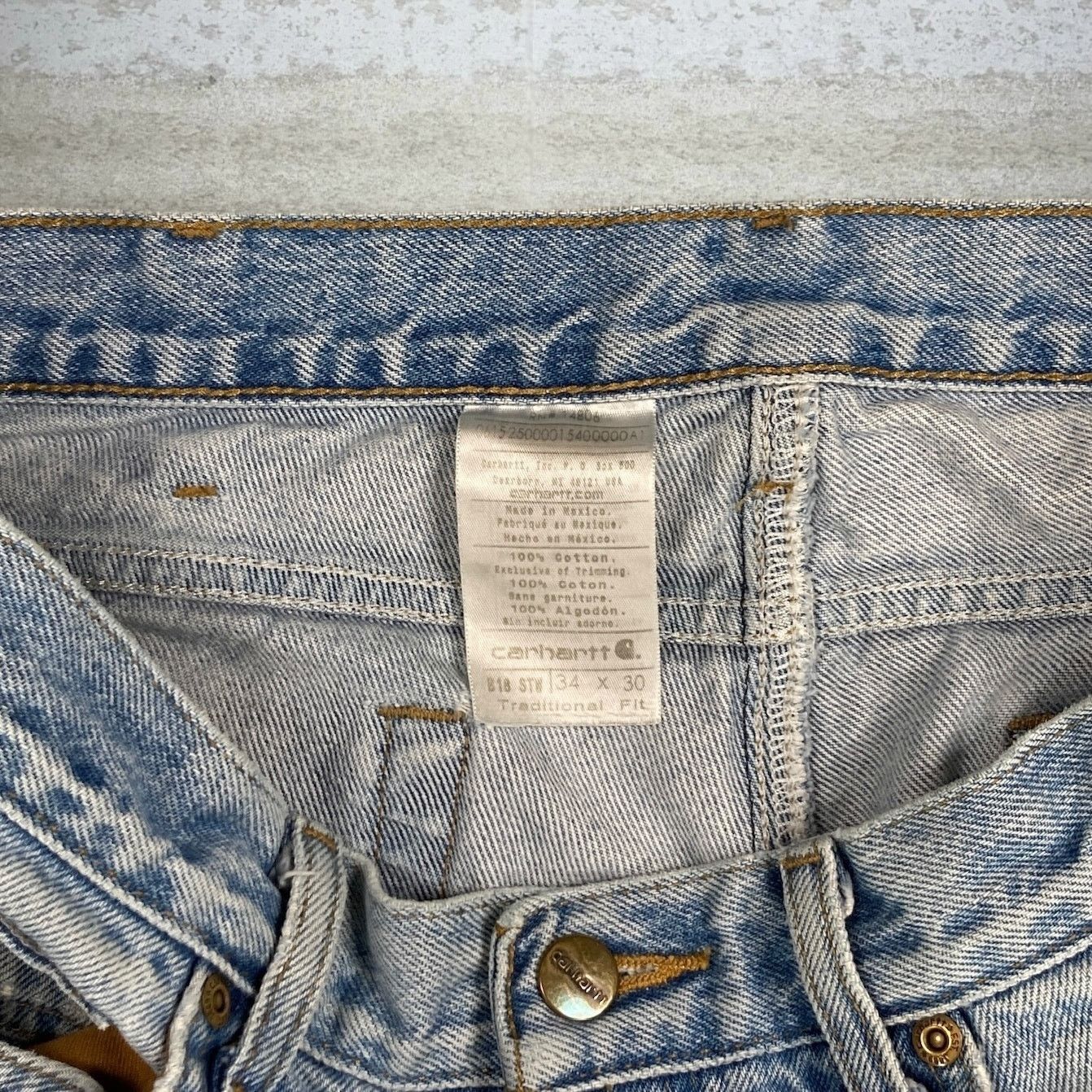 Carhartt Crazy Vintage 90s Carhartt Jeans Relaxed Fit Light Wash Work Size US 34 / EU 50 - 4 Thumbnail