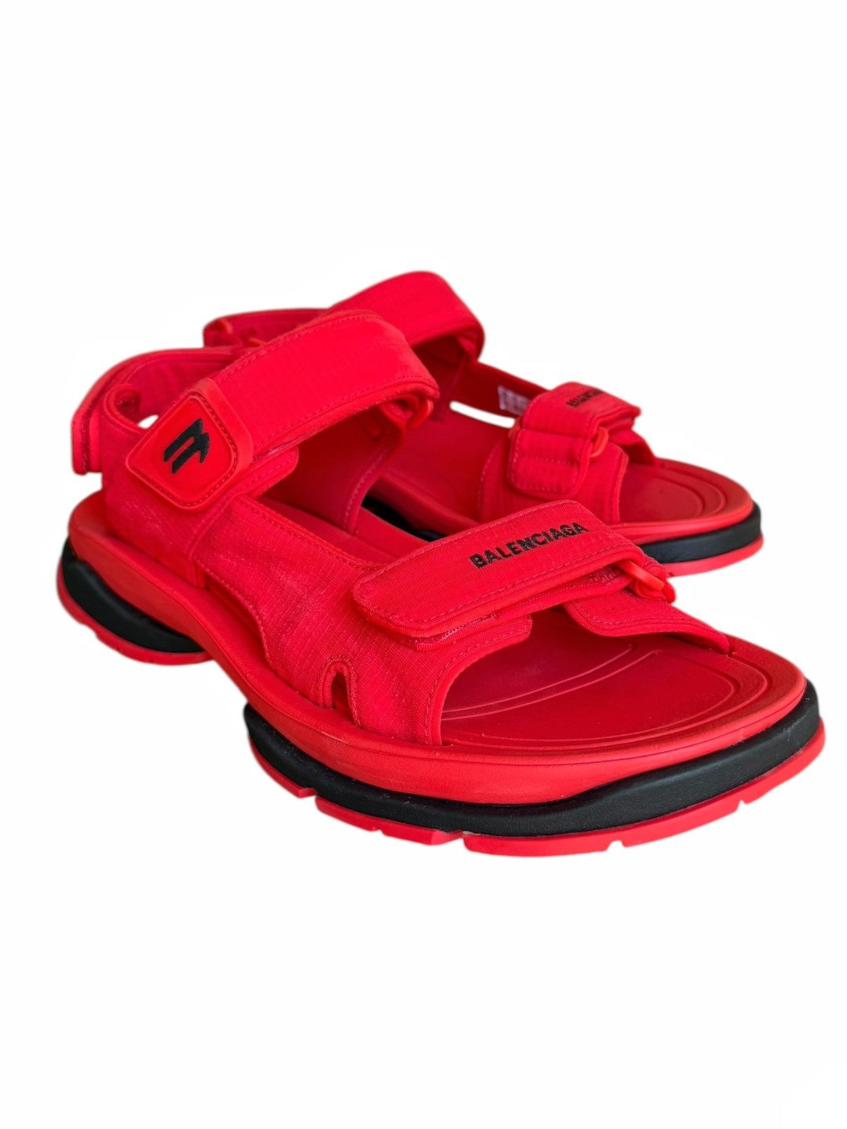Balenciaga Tourist Red/Black Strap Tevas Sandal Size US 12 / EU 45 - 4 Thumbnail