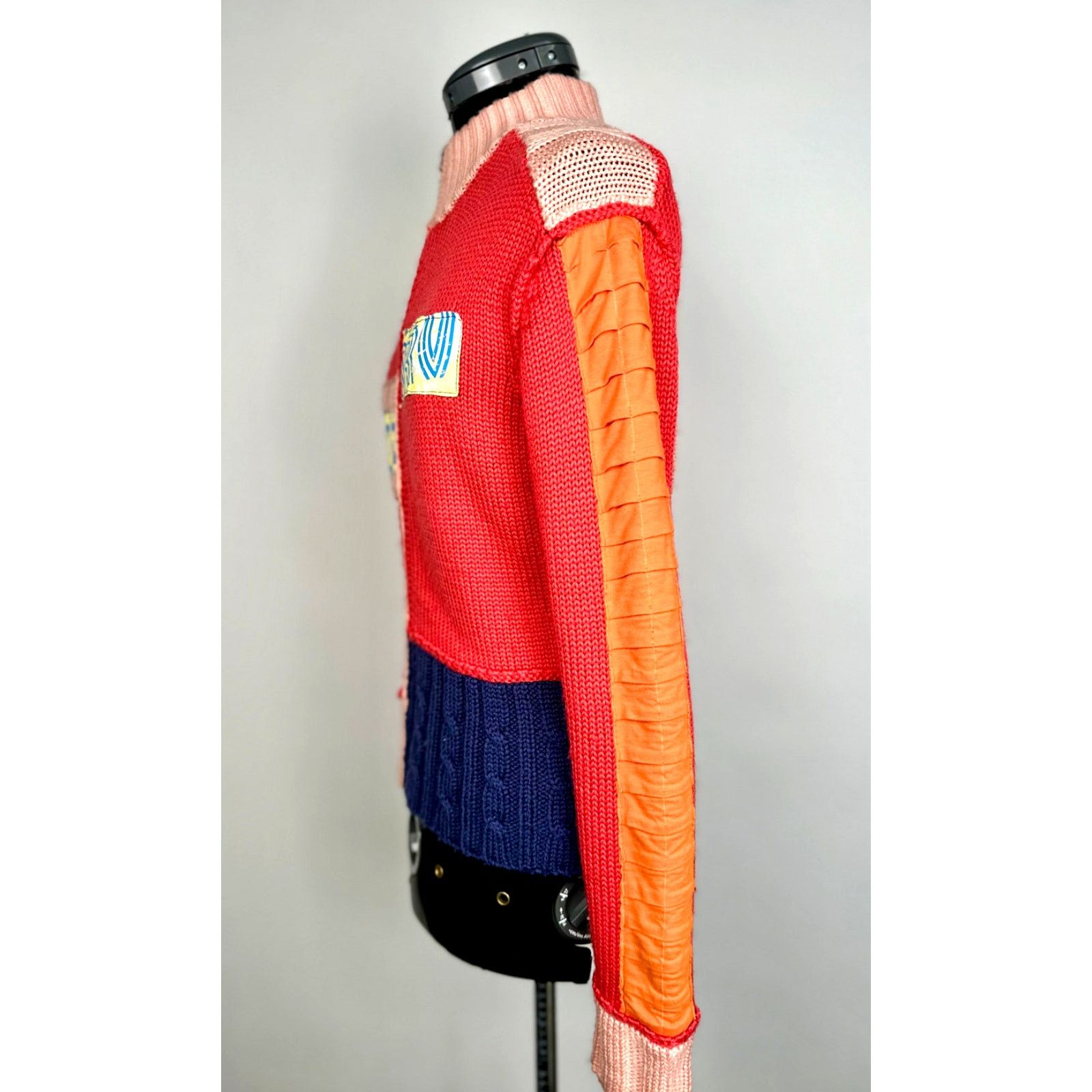 Annikki Karvinen Karv Colorblock Knit Zip Sweater Jacket – Size Large Size L / US 10 / IT 46 - 4 Thumbnail