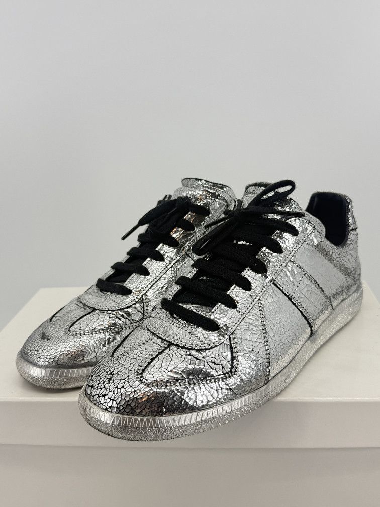 Maison Margiela GAT Low Silver Cracked Size US 9 / EU 42 - 3 Thumbnail