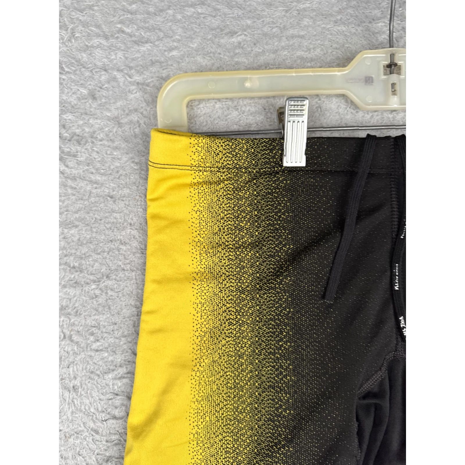 Nike VINTAGE? No. But Nike Swim Jammer Shorts Men 28 Black Yellow Gradient Ombré Drawstring Compression Size US 28 / EU 44 - 4 Thumbnail
