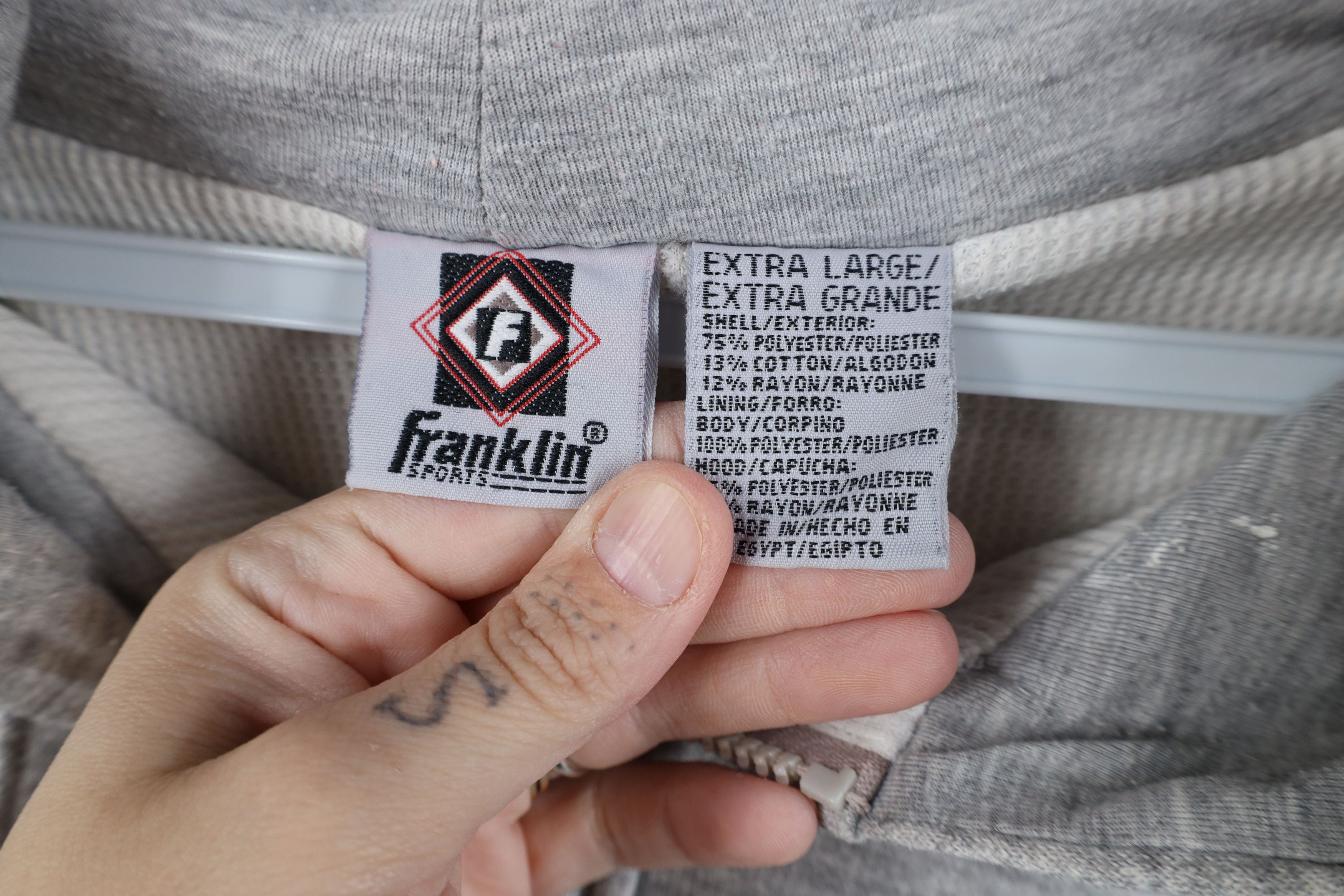 Vintage Vintage 90s Streetwear Knit Lined Full Zip Hoodie Gray Size US XL / EU 56 / 4 - 9 Thumbnail