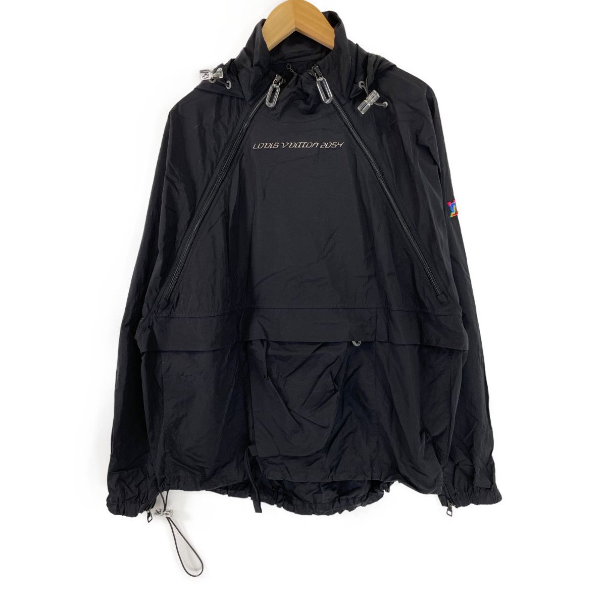 image of Louis Vuitton Anorak Parka Jacket in Black, Men's (Size Medium)