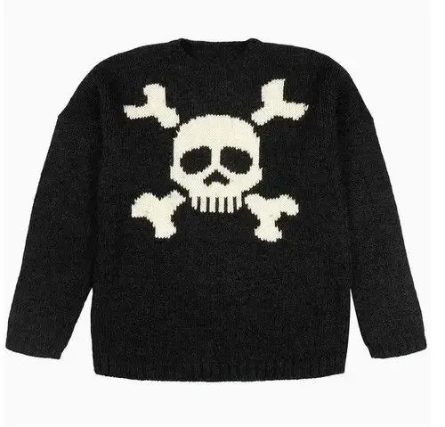 Blue In Green Gothic Sweater Skull Graphic Knit Sweater Size US XL / EU 56 / 4 - 4 Thumbnail