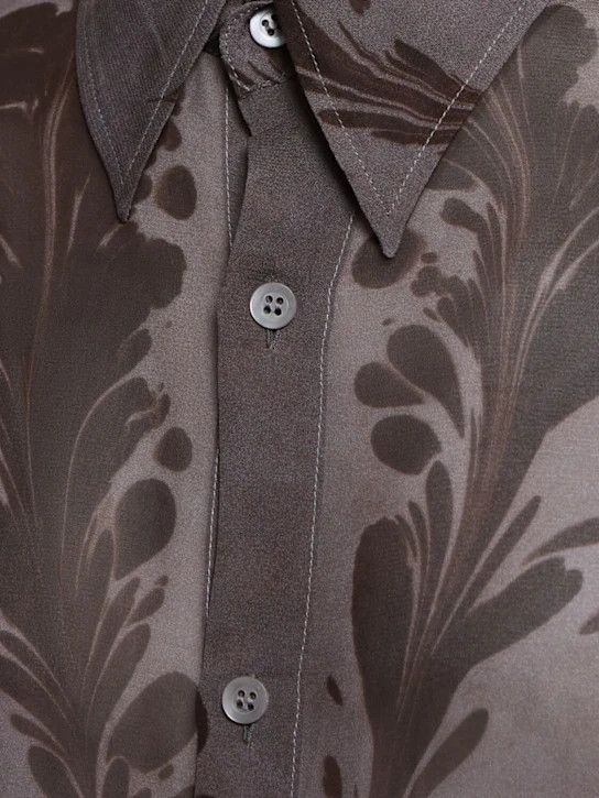 Dries Van Noten o1lsvrm0425 Printed Shirt in Grey Size US M / EU 48-50 / 2 - 5 Thumbnail