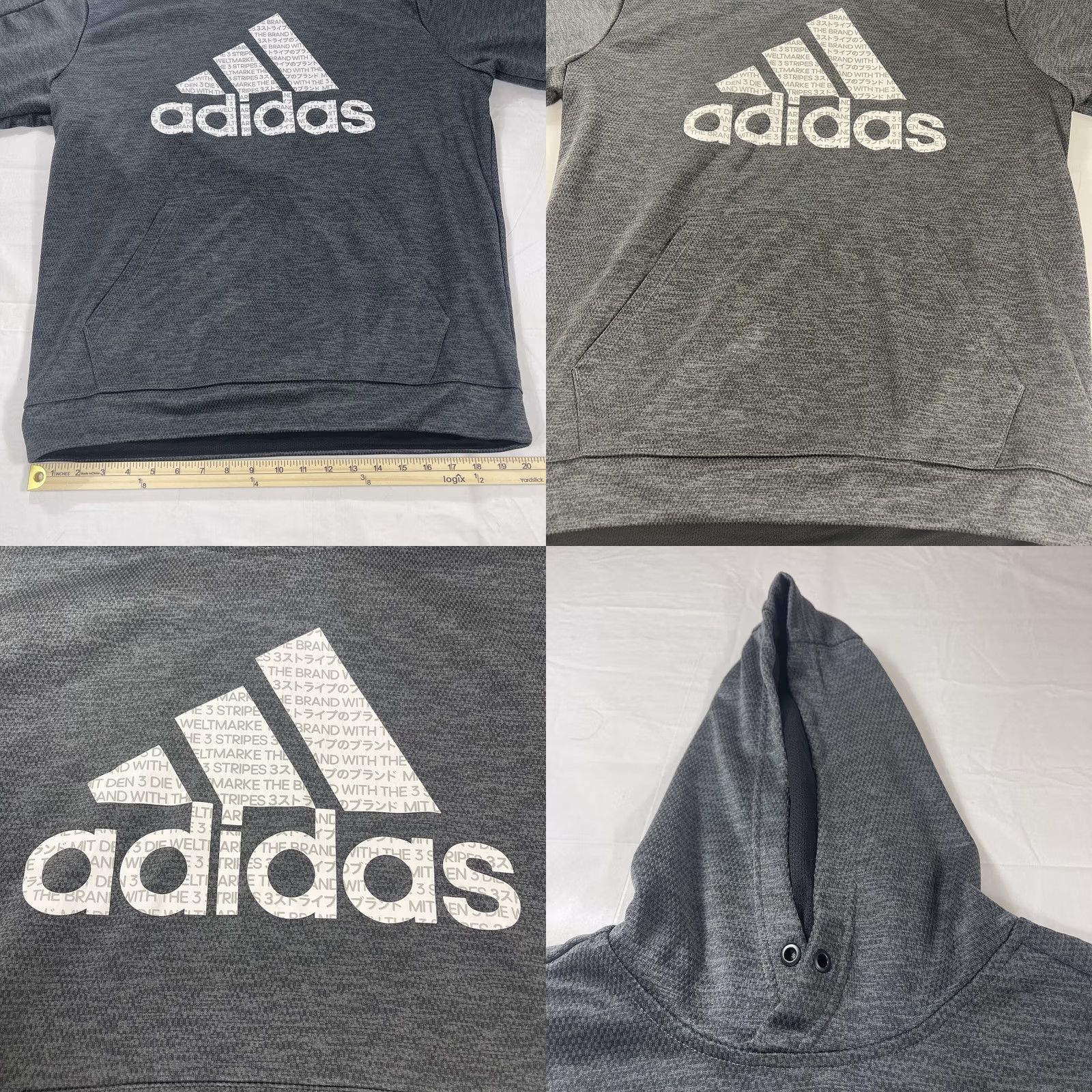 Adidas Adidas Men's XL Hoodie BOS Matrix TI Sweatshirt Climawarm Logo Gray Size US XL / EU 56 / 4 - 8 Thumbnail