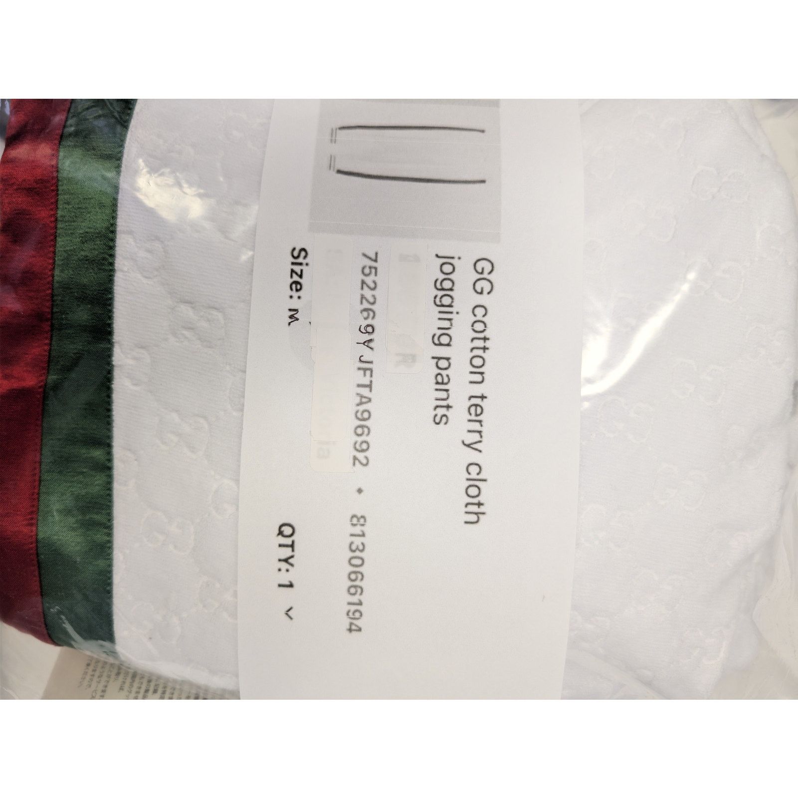Gucci o1rshd1 GG Cotton Terry Cloth Jogging Pants in White Size US 32 / EU 48 - 23 Thumbnail