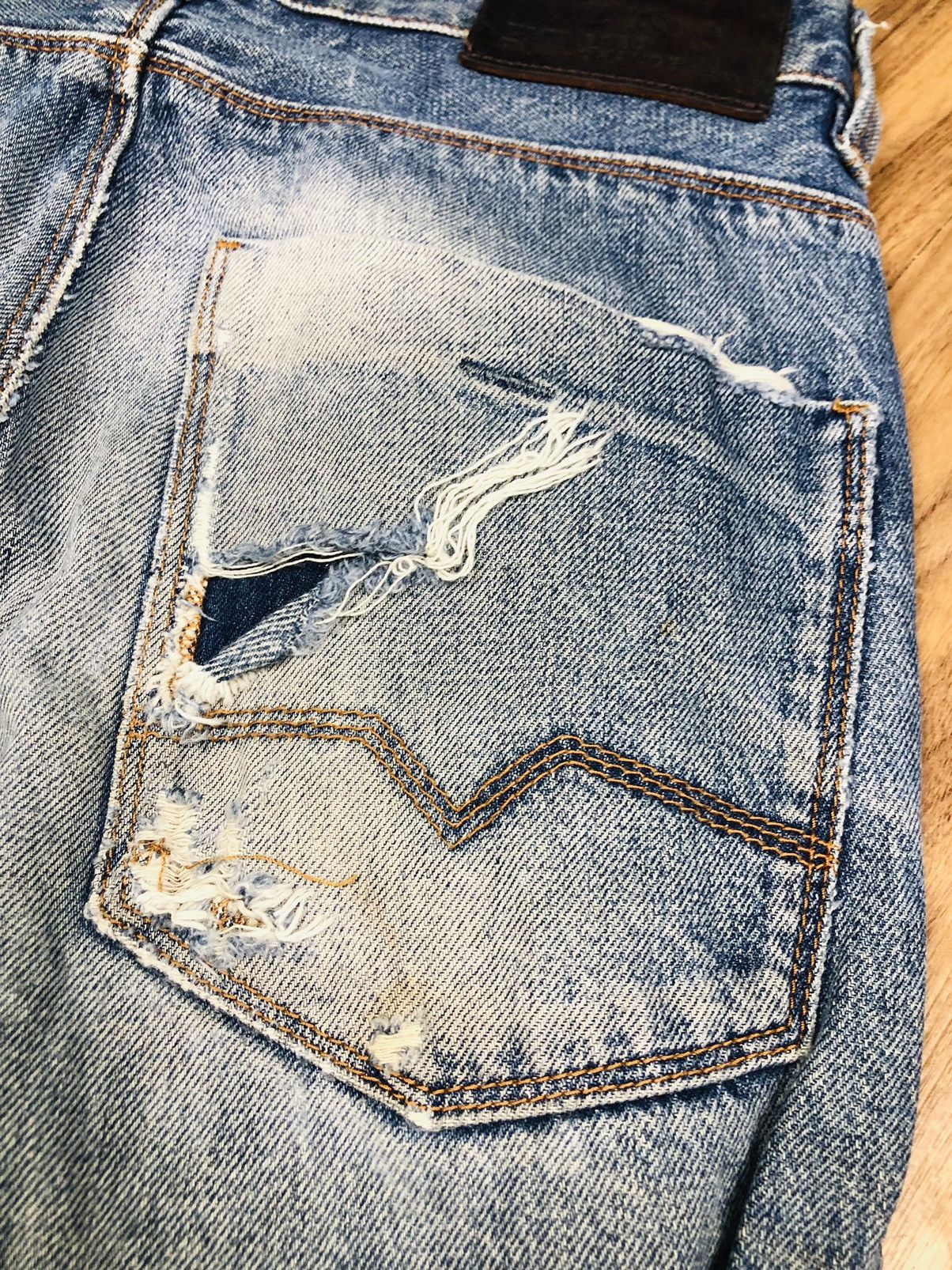 Japanese Brand Boss Orange Distressed Jeans (33) Size US 30 / EU 46 - 22 Thumbnail