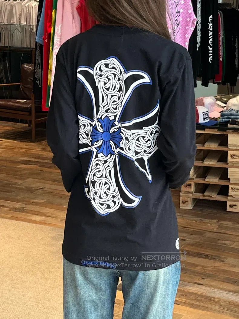 Chrome Hearts CHROME HEARTS Size S Blue horseshoe vine cross long sleeve Size US S / EU 44-46 / 1 - 5 Thumbnail