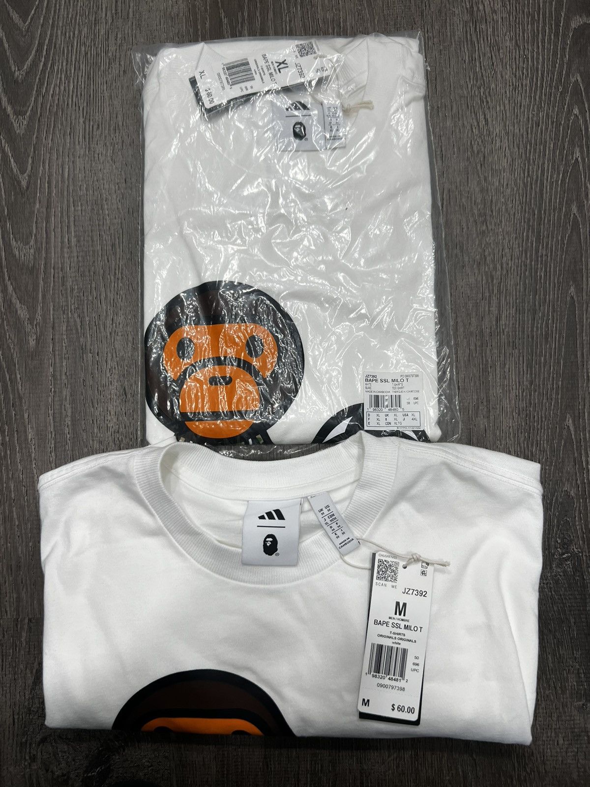 Adidas × Bape Adidas x Bape SSL Milo Tee Sz XL NEW w Tags! Size US XL / EU 56 / 4 - 9 Thumbnail