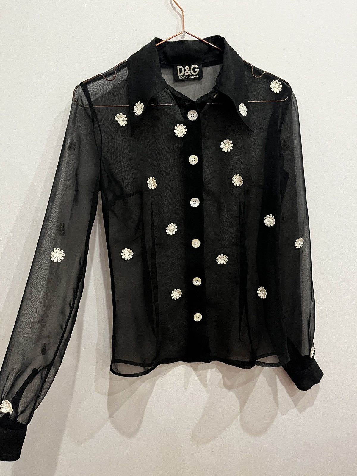 Dolce & Gabbana Vintage Dolce & Gabbana Sheer Button Up Shirt (unisex) Size US S / EU 44-46 / 1 - 3 Thumbnail