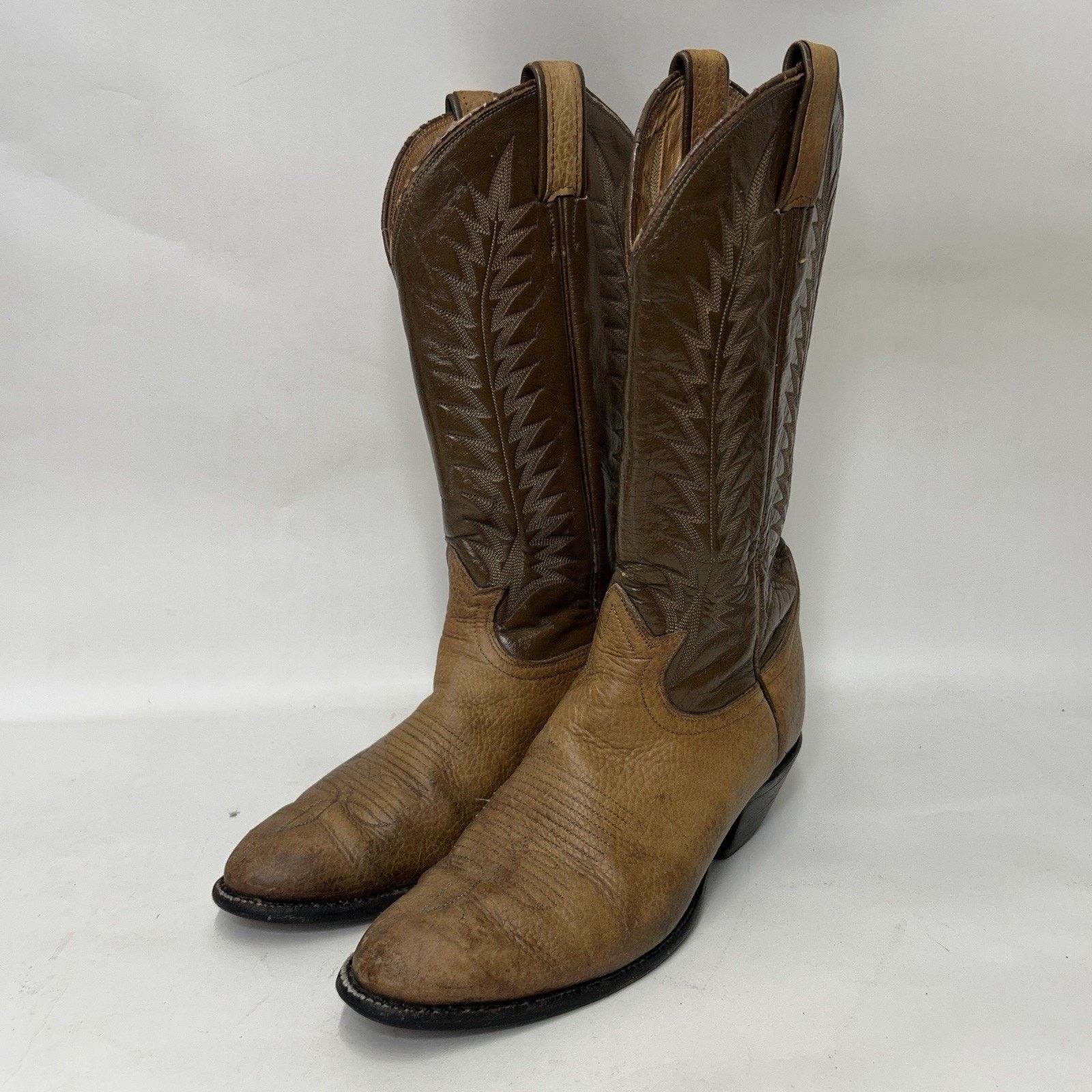 Tony Lama Vintage Tony Lama Two-Tone Cowboy Boots Gold Label Size US 8.5 / EU 41-42 - 3 Thumbnail