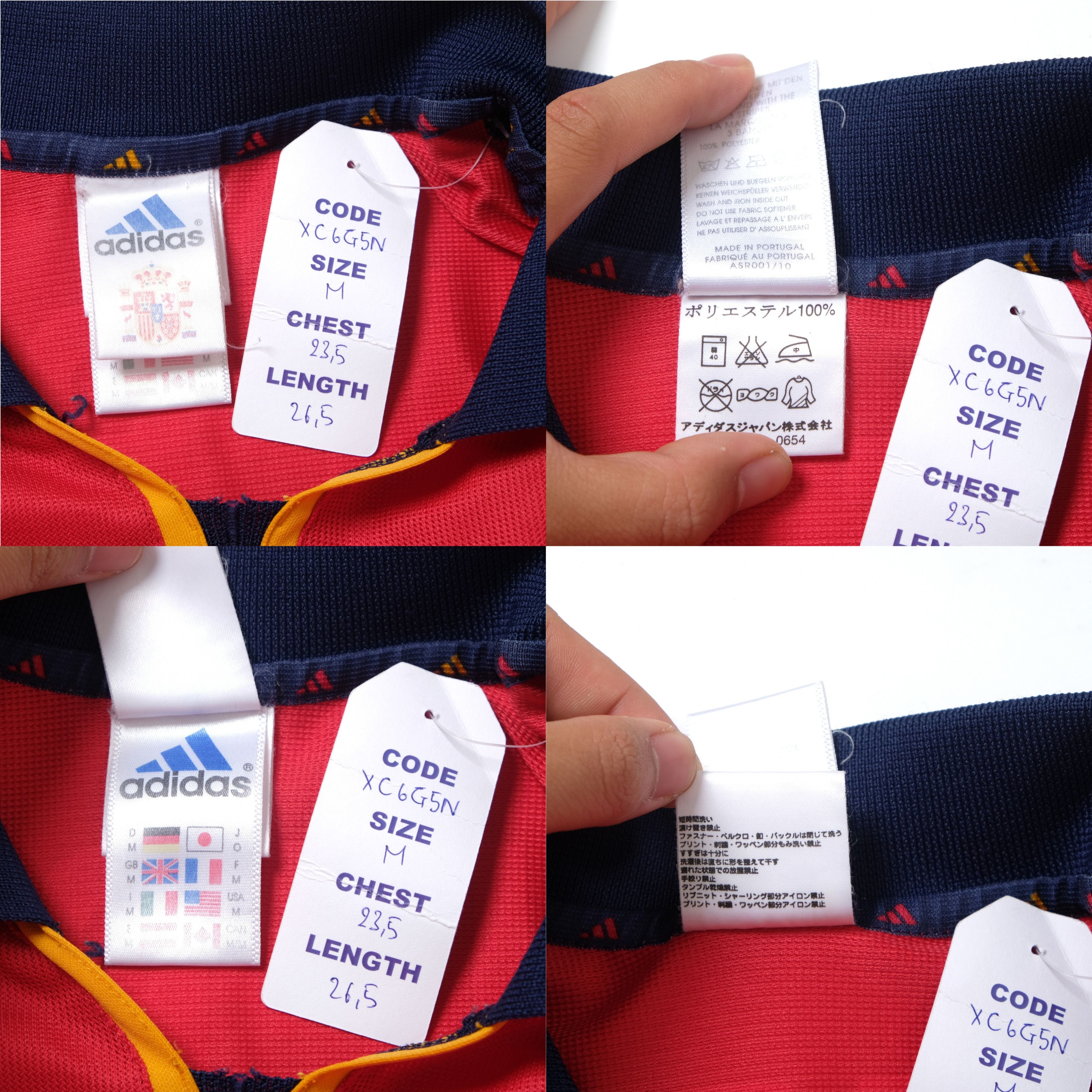Adidas 1999/02 Spain Home Shirt Adidas Hierro (M) Size US M / EU 48-50 / 2 - 6 Thumbnail
