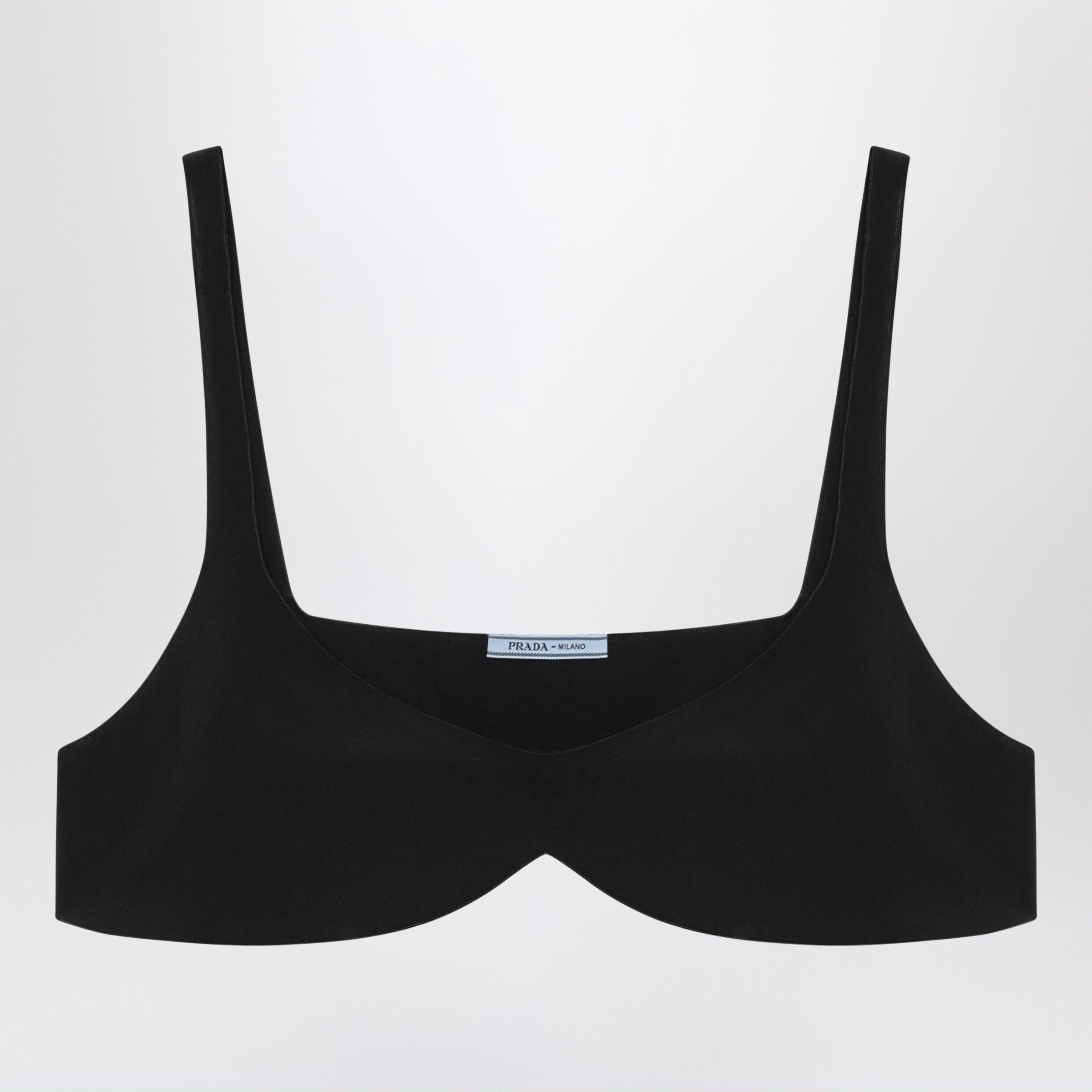 Prada Prada Crãªpe De Chine Silk Top In Black Size L / US 10 / IT 46 - 1 Thumbnail