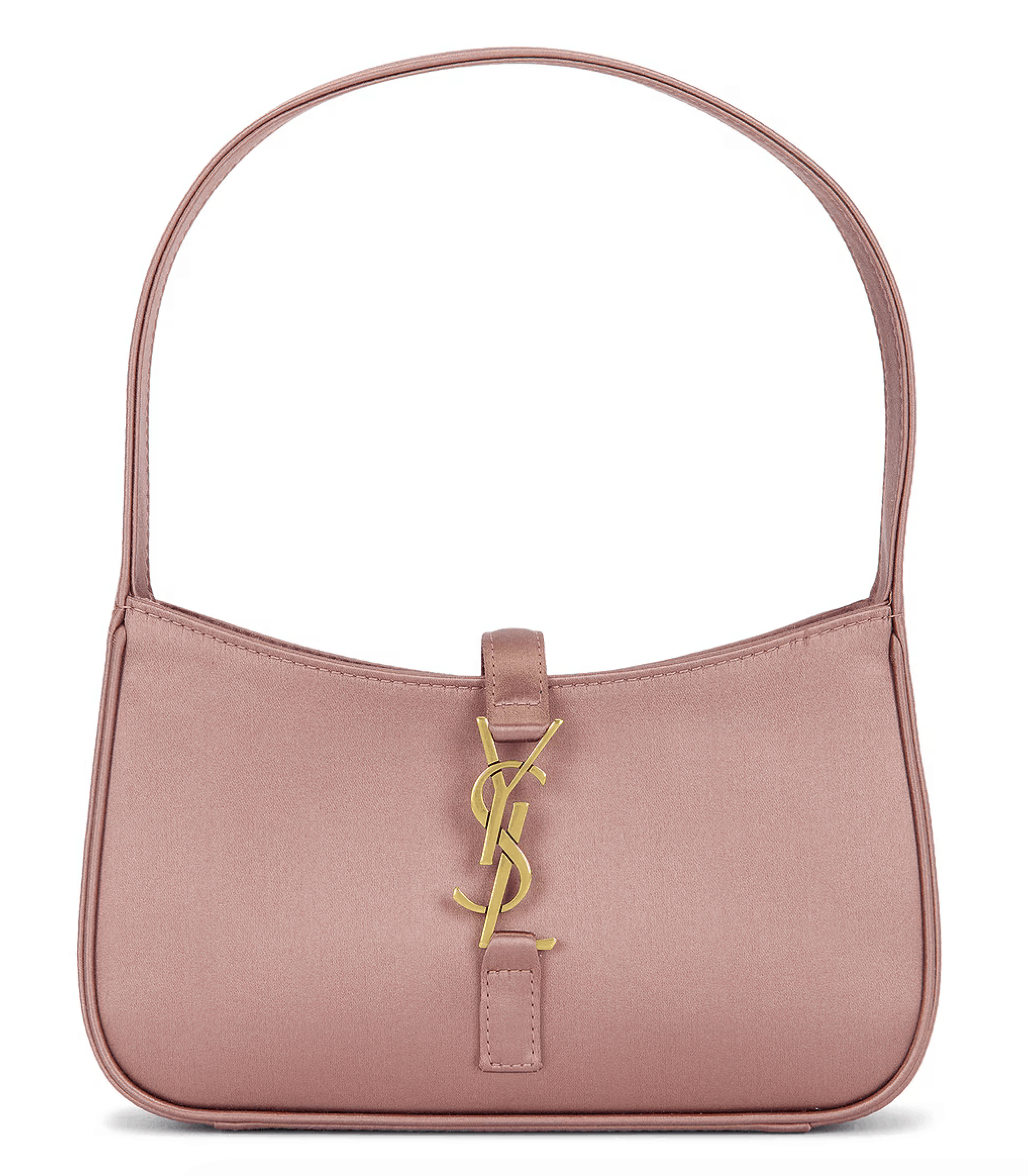 Saint Laurent Paris Mini Le 5 A 7 Hobo Dragee Satin Gold YSL Logo Top Handle Bag Size ONE SIZE - 1 Thumbnail