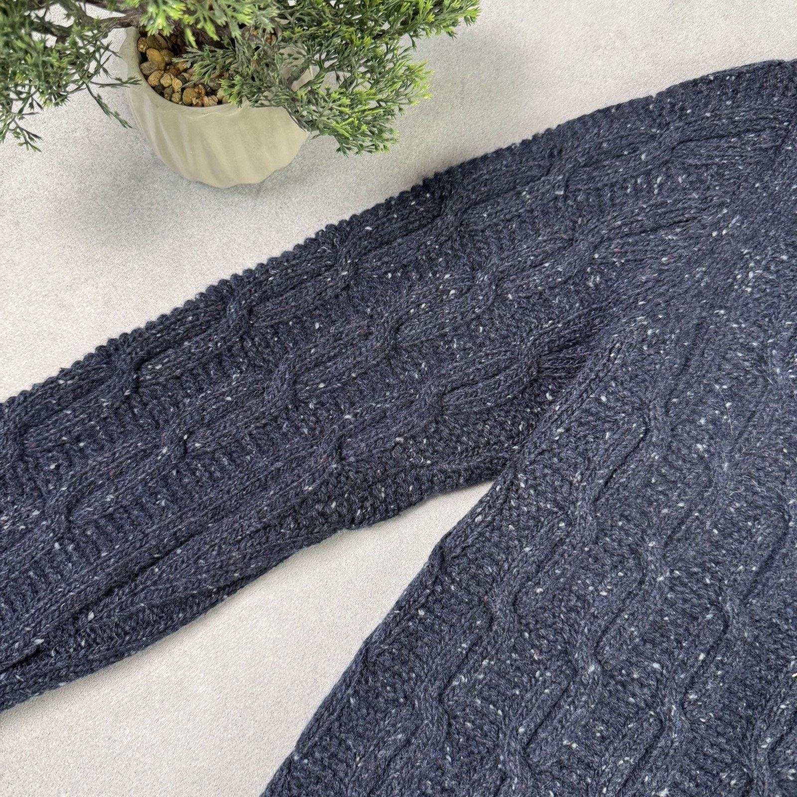 Barbour Barbour Beacon Brand Cable Knit Men Wool Sweater Size L Blue Size US L / EU 52-54 / 3 - 20 Thumbnail