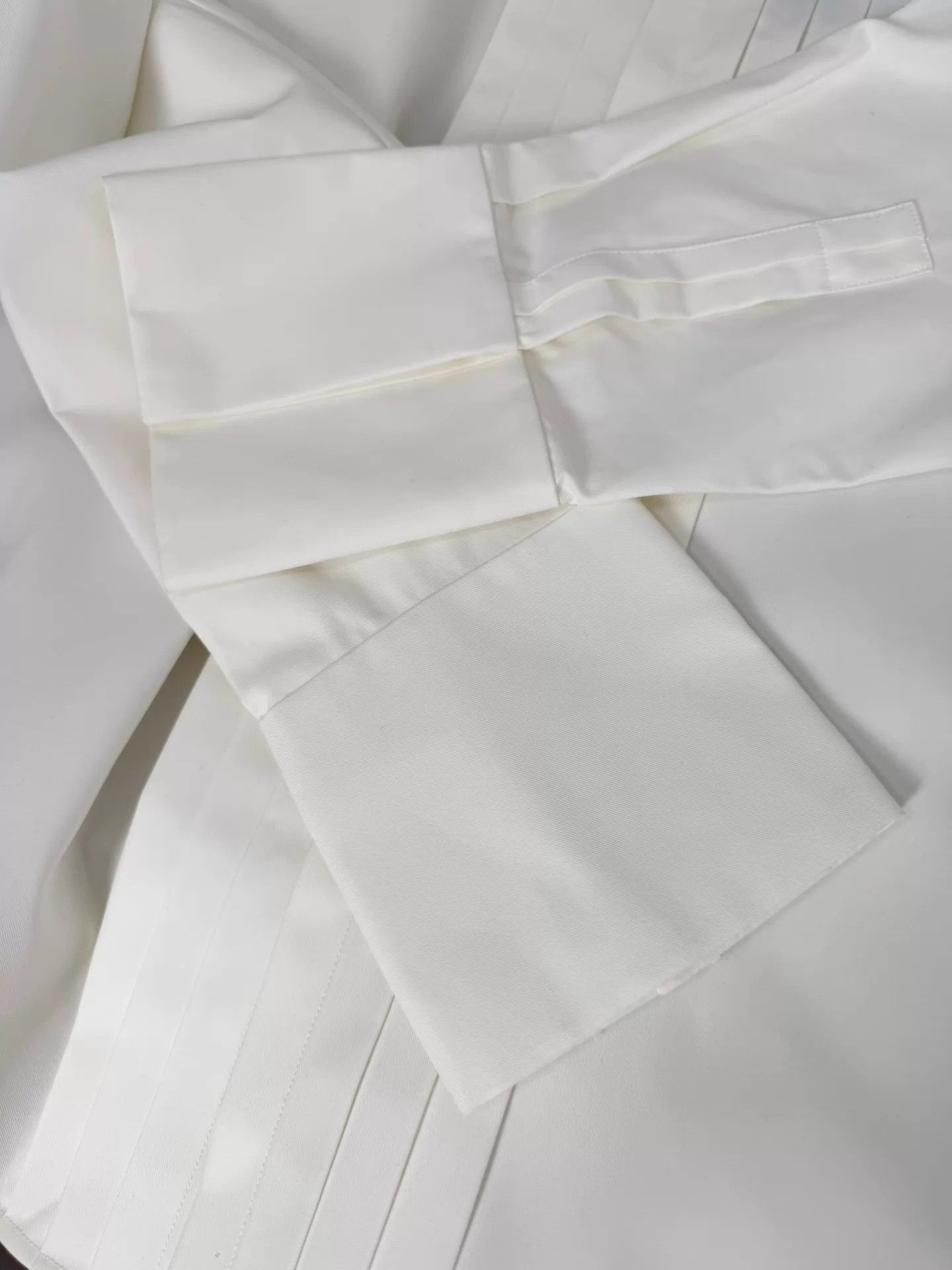 Saint Laurent Paris SLP 24ss White Stand Collar Pleated Dress Shirt 38 S Size US S / EU 44-46 / 1 - 4 Thumbnail