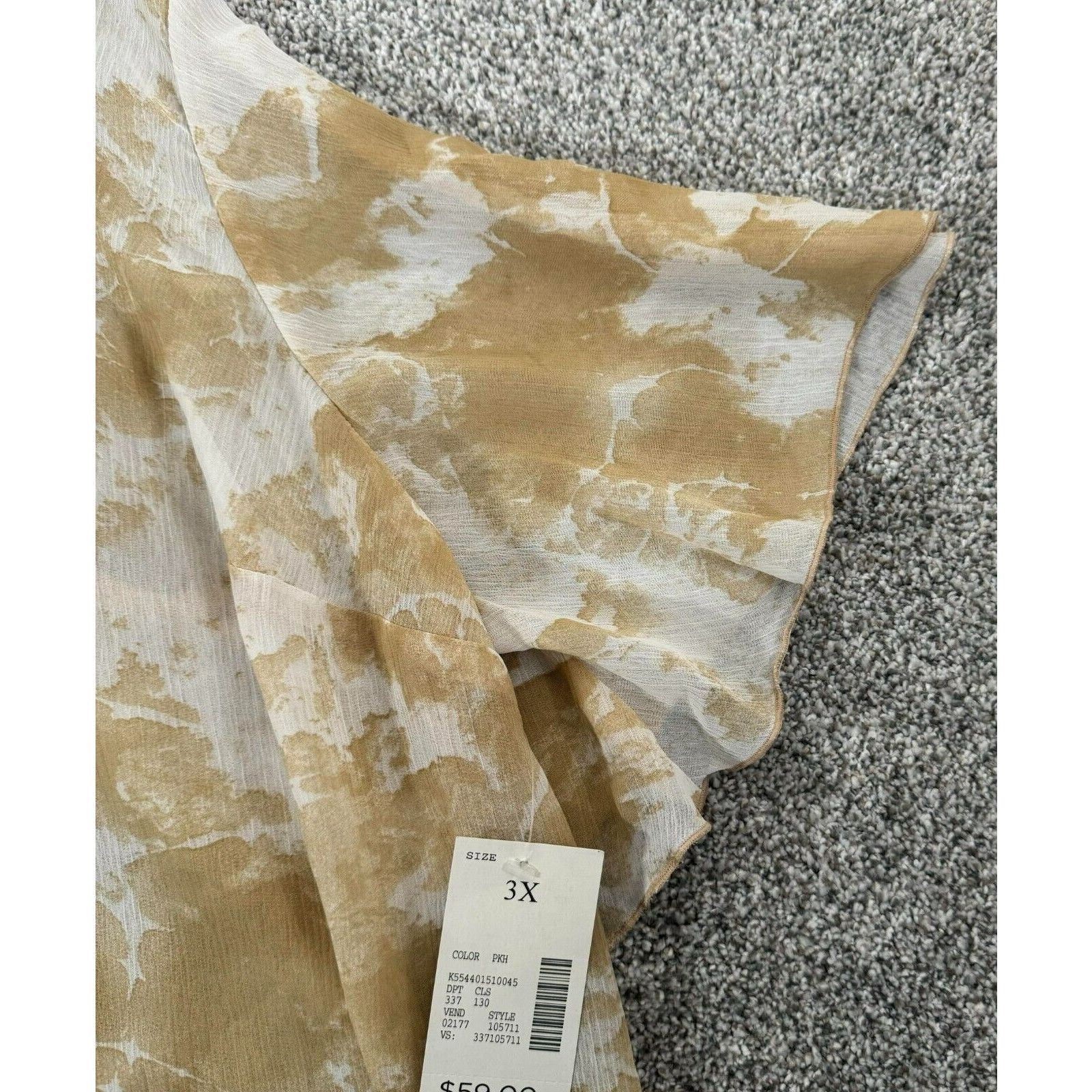 Other Catherines Blouse 3X 26/28 Plus Boho Asymmetrical Watercolor Size 3XL / US 20-22 - 2 Thumbnail