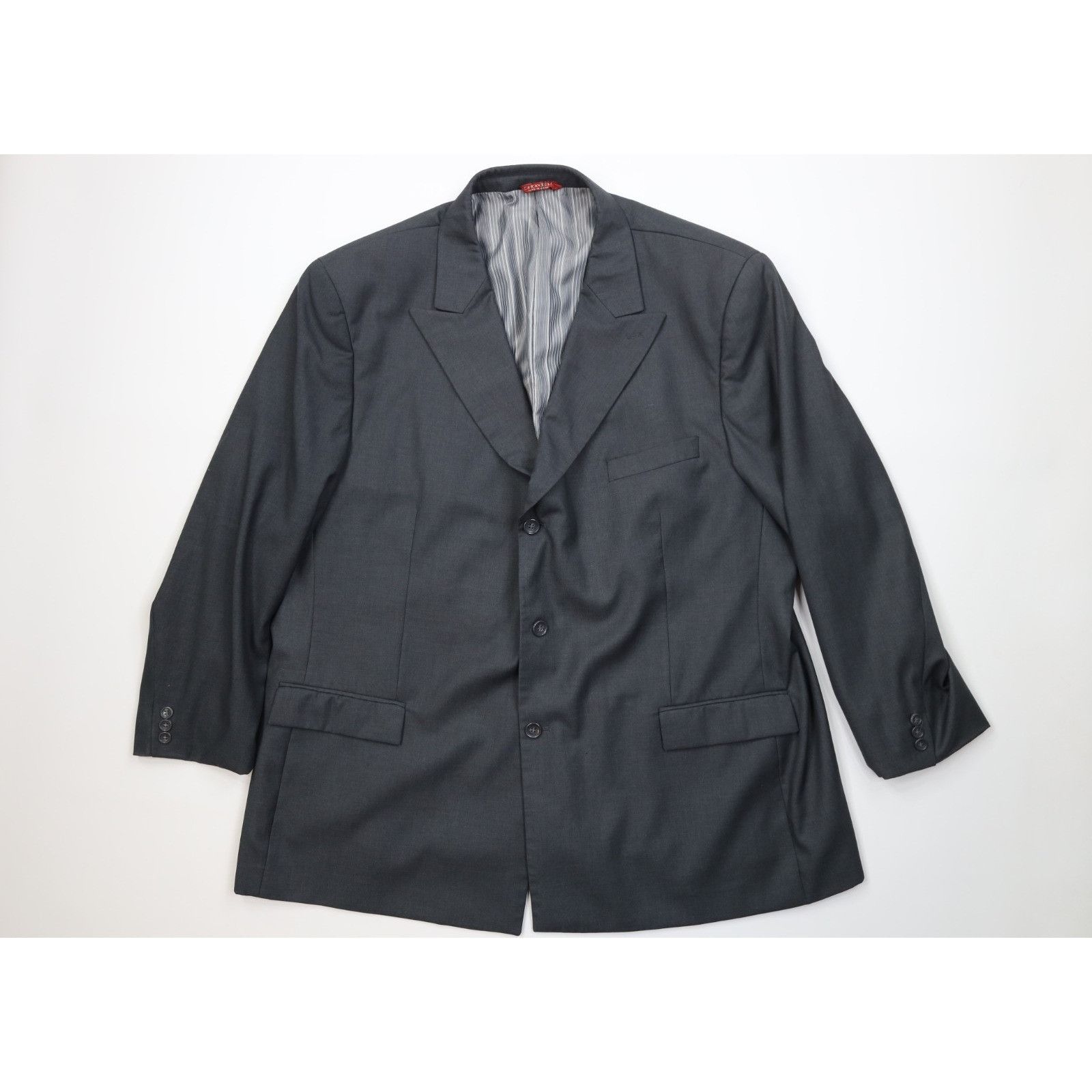 Caravelli Caravelli Super 150s 3 Piece Suit Wedding Gray Size 54R - 2 Thumbnail