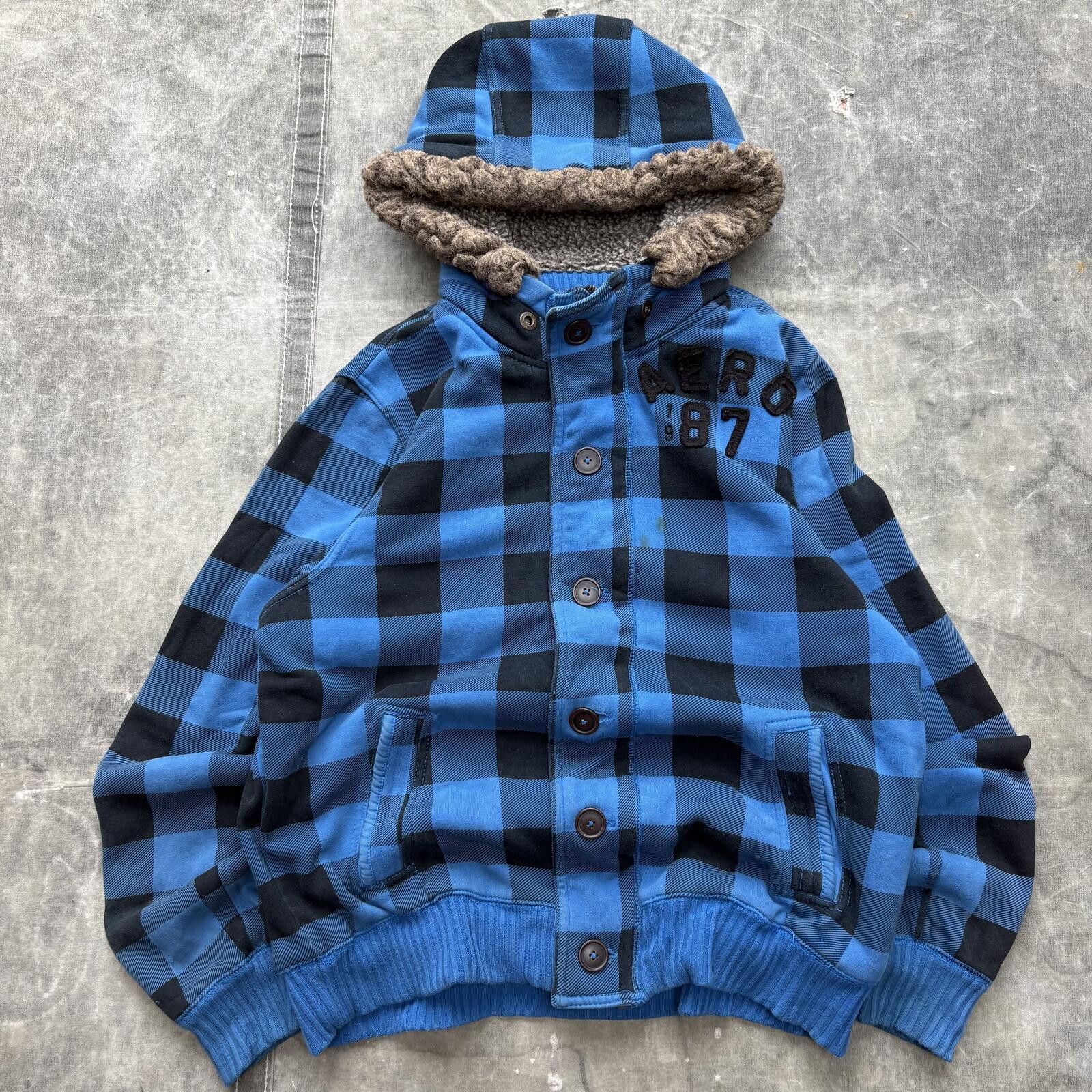 Aeropostale Vintage Y2K Aeropostale Plaid Sherpa Lined Full Zip Hoodie Size US XL / EU 56 / 4 - 1 Thumbnail