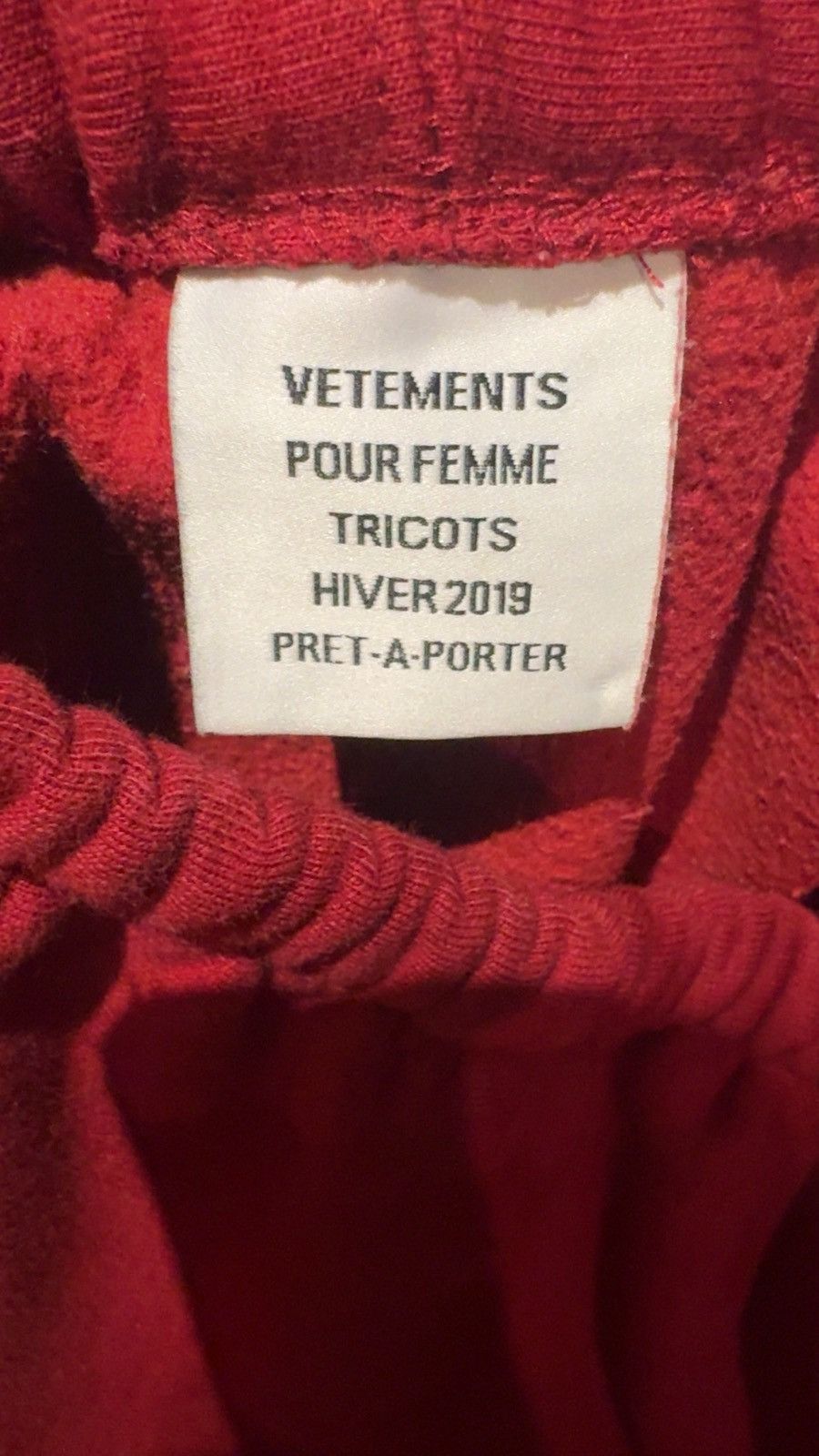 Vetements Vetements Spellout Logo Sweatpants Red Size US 30 / EU 46 - 7 Thumbnail