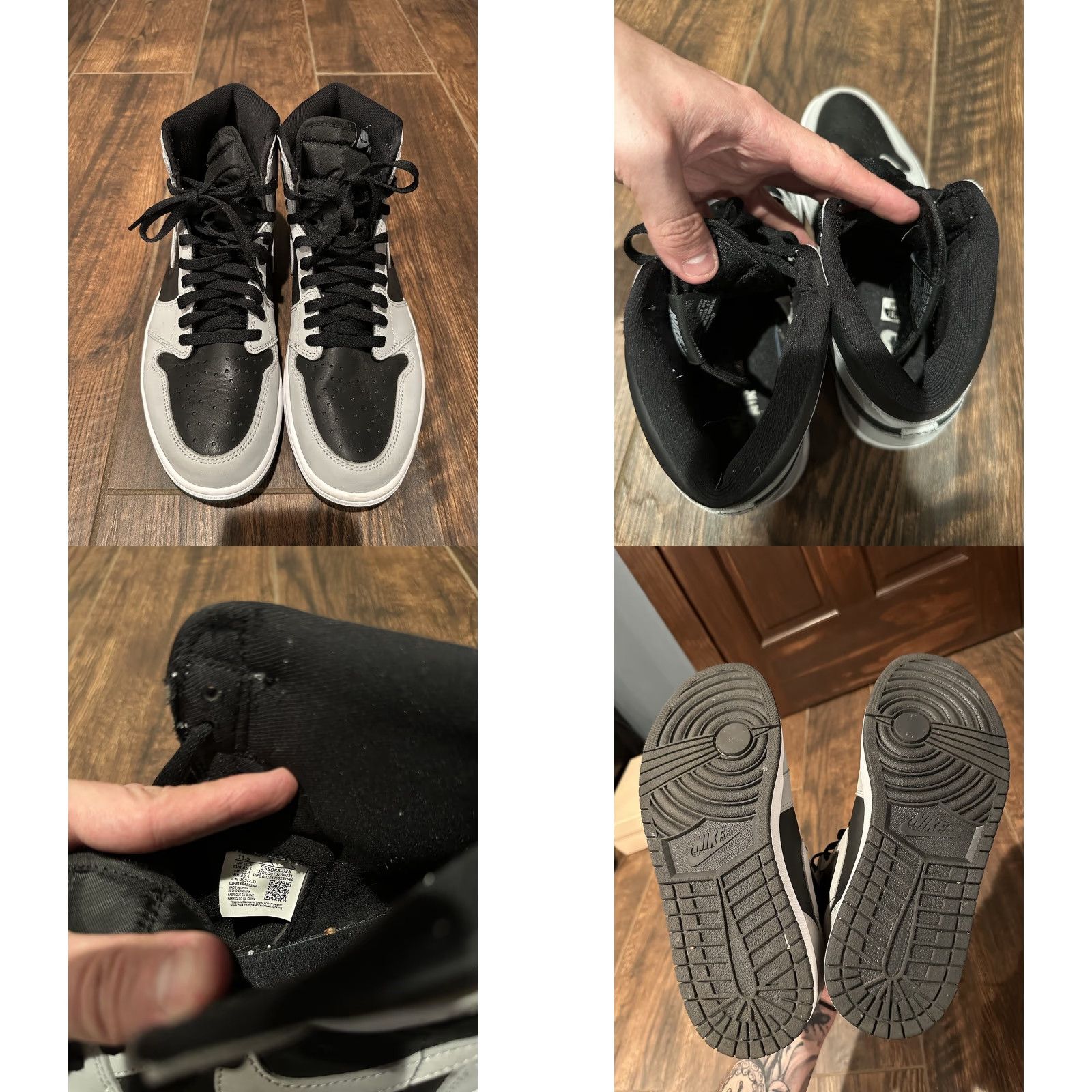 Jordan Brand Nike Air Jordan 1 Retro OG High Shadow 2.0 555088-035 Men's Sneakers Size 11.5 Gray Size US 11 / EU 44 - 8 Thumbnail