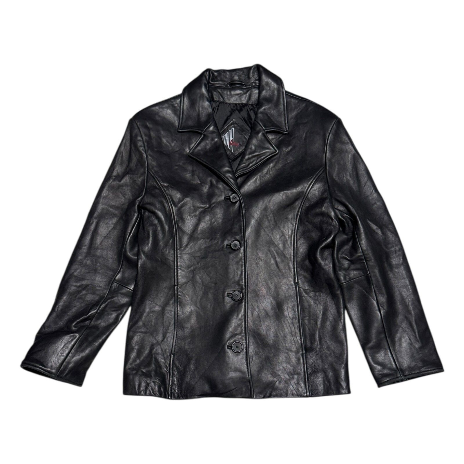 Leather × Vintage TIBOR LEATHER Black Luxury Designer Vintage Y2K Jacket Large Size L / US 10 / IT 46 - 1 Thumbnail