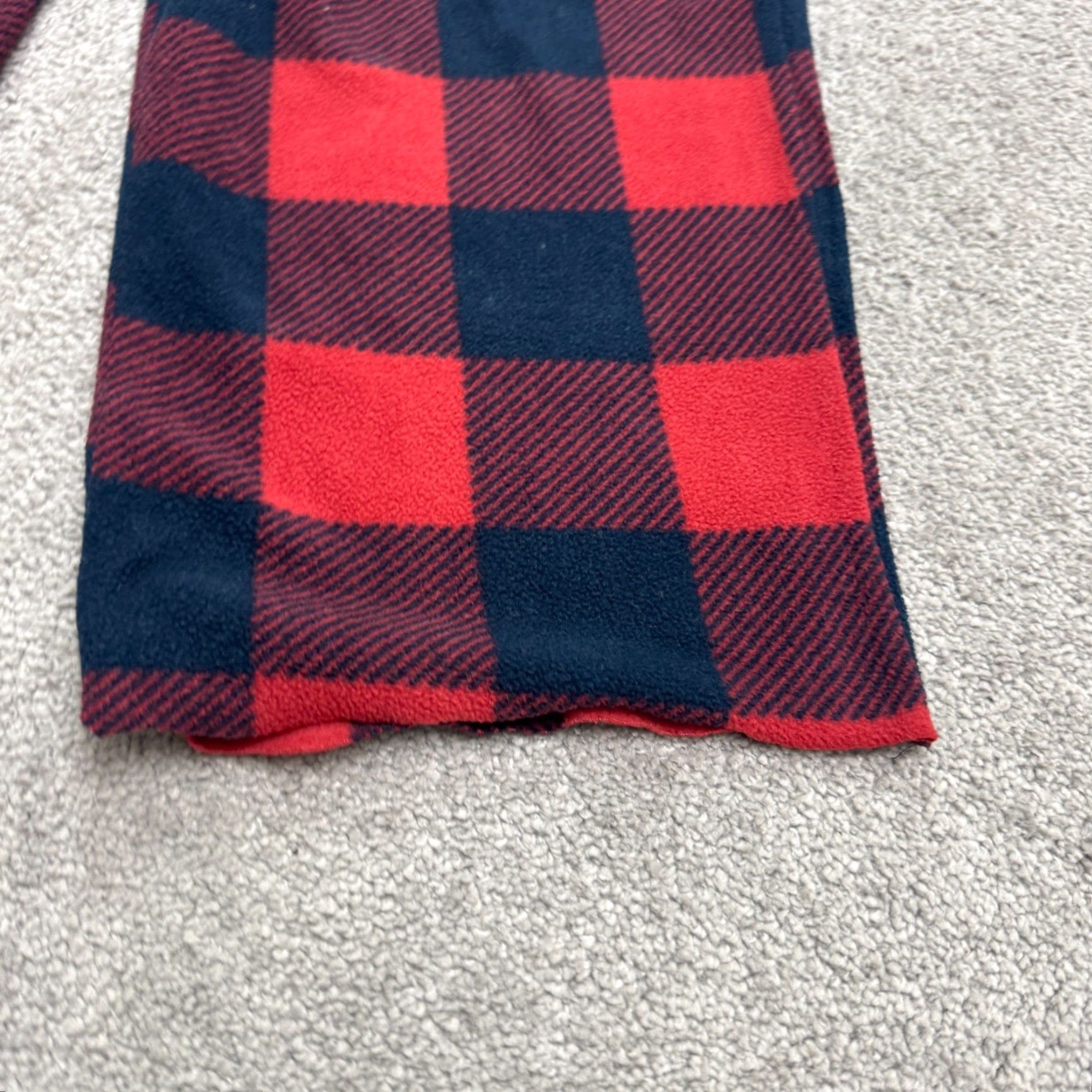 Vintage Goodfellow & Co Pajama Pants Mens M Red Plaid Lounge Tartan Fleece 100% Polyester Drawstring Christmas Holiday Seasonal Classic Size US 31 - 6 Thumbnail